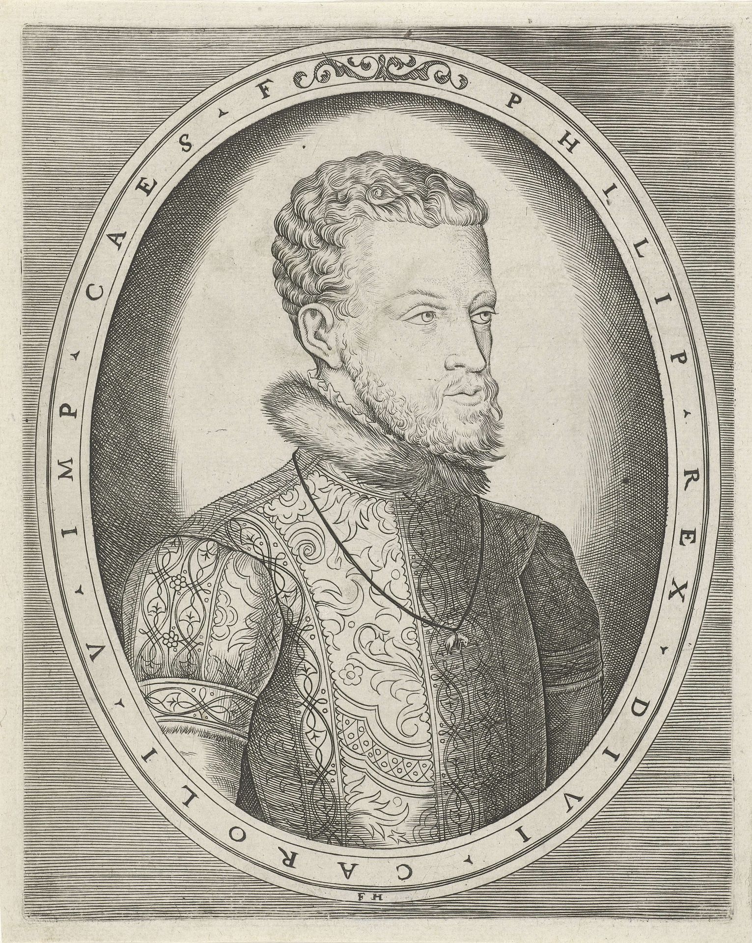 Portret van Karel V van Habsburg of Filips II van Spanje by Frans Huys