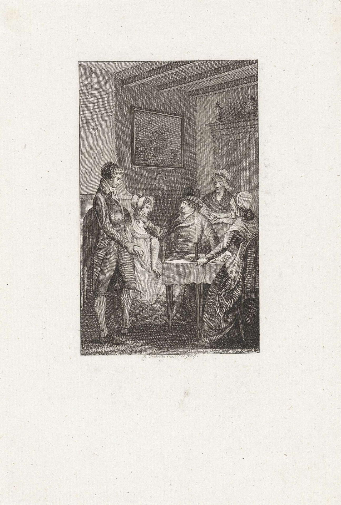 Gezelschap aan de maaltijd by Reinier Vinkeles