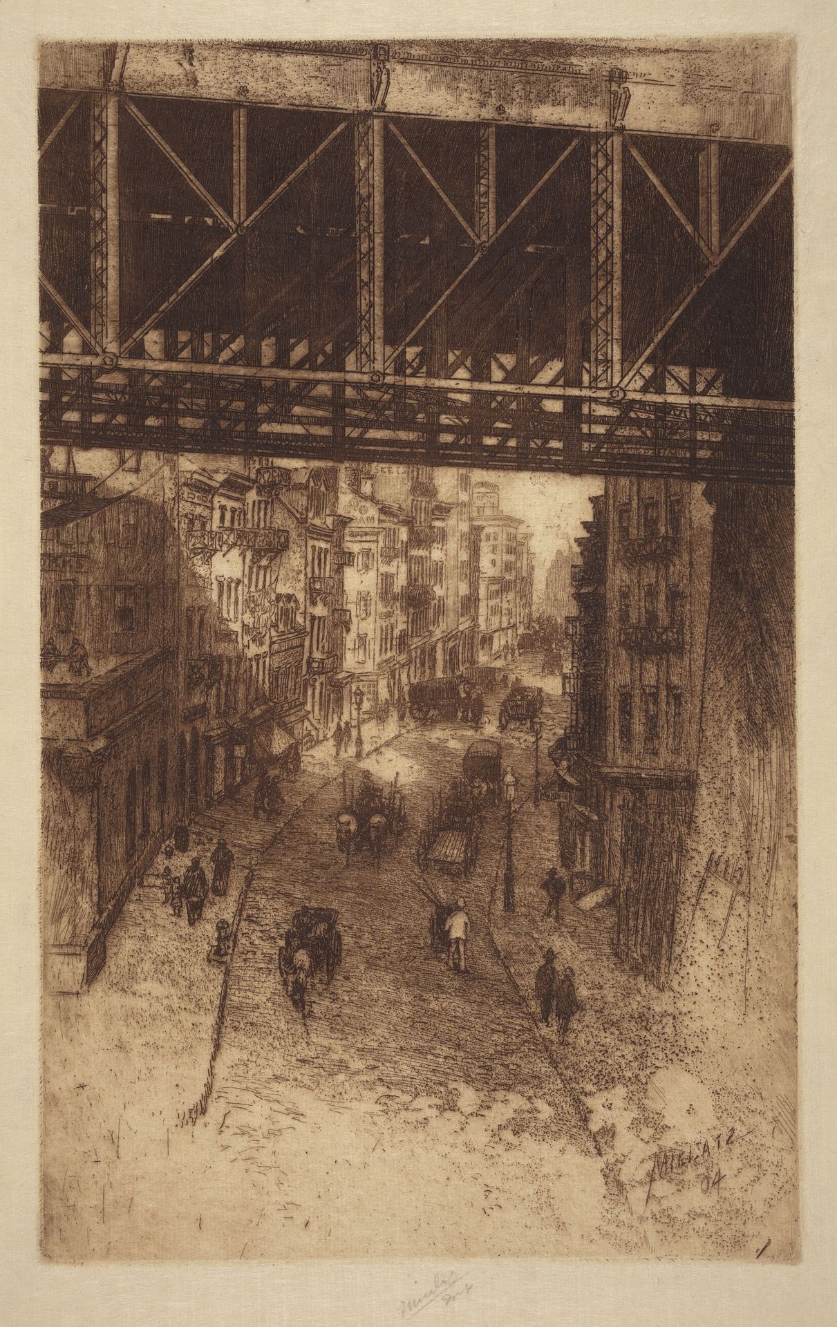 Cherry Street, N.Y. by Charles Frederick William Mielatz