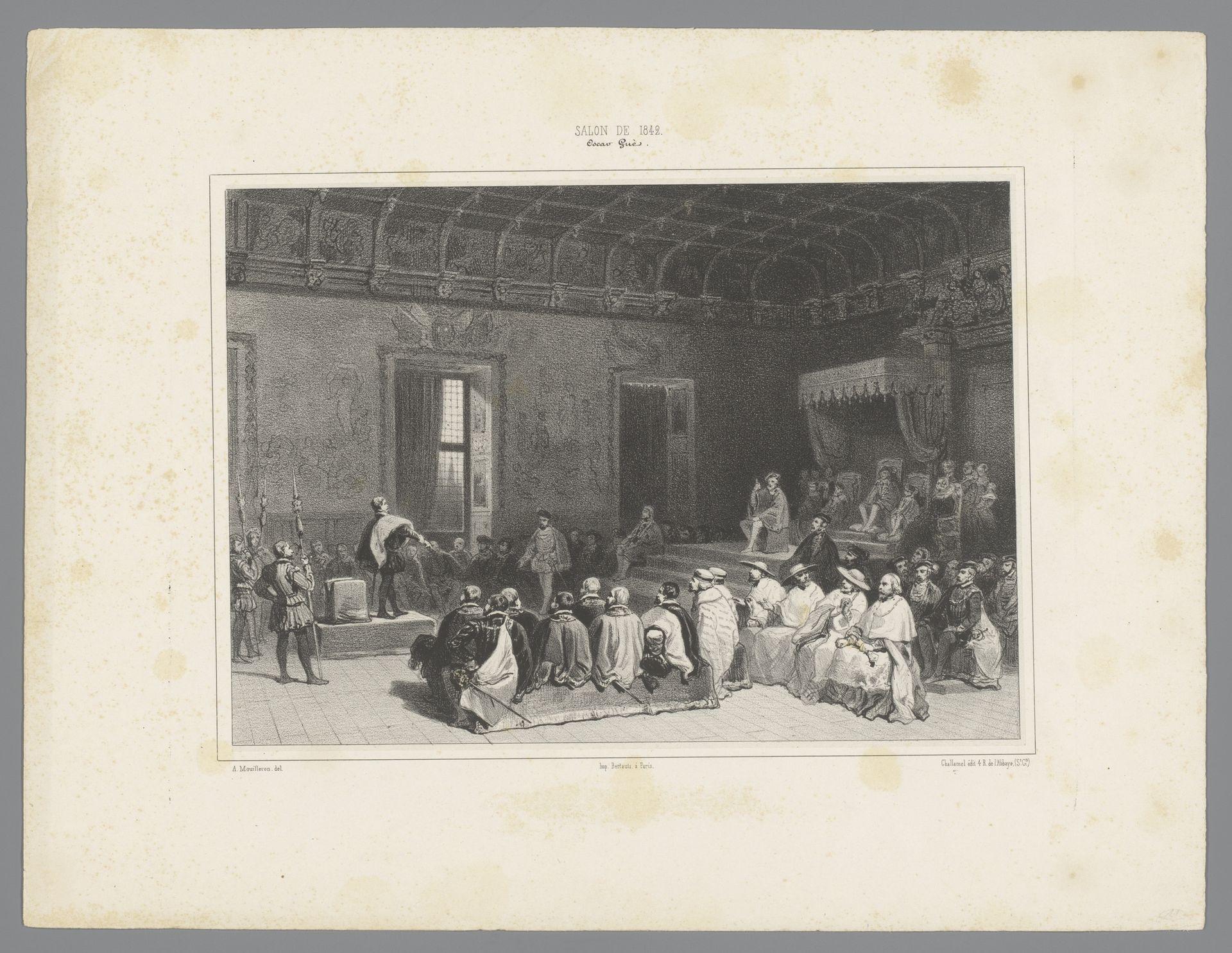 Lodewijk van Bourbon-Condé aan het hof van koning Frans II van Frankrijk by Adolphe Mouilleron