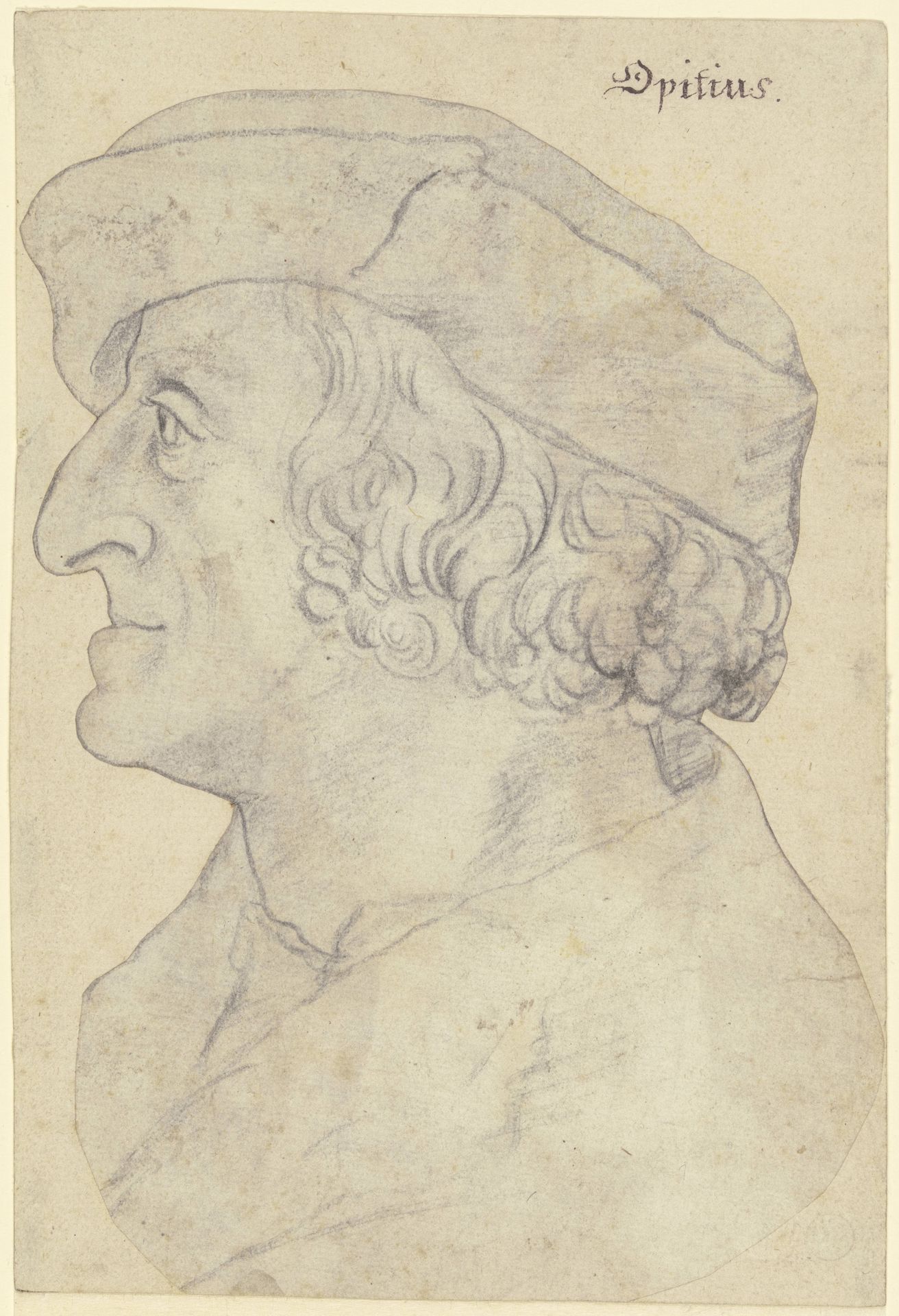 Profile portrait of a man by Hans Schwarz