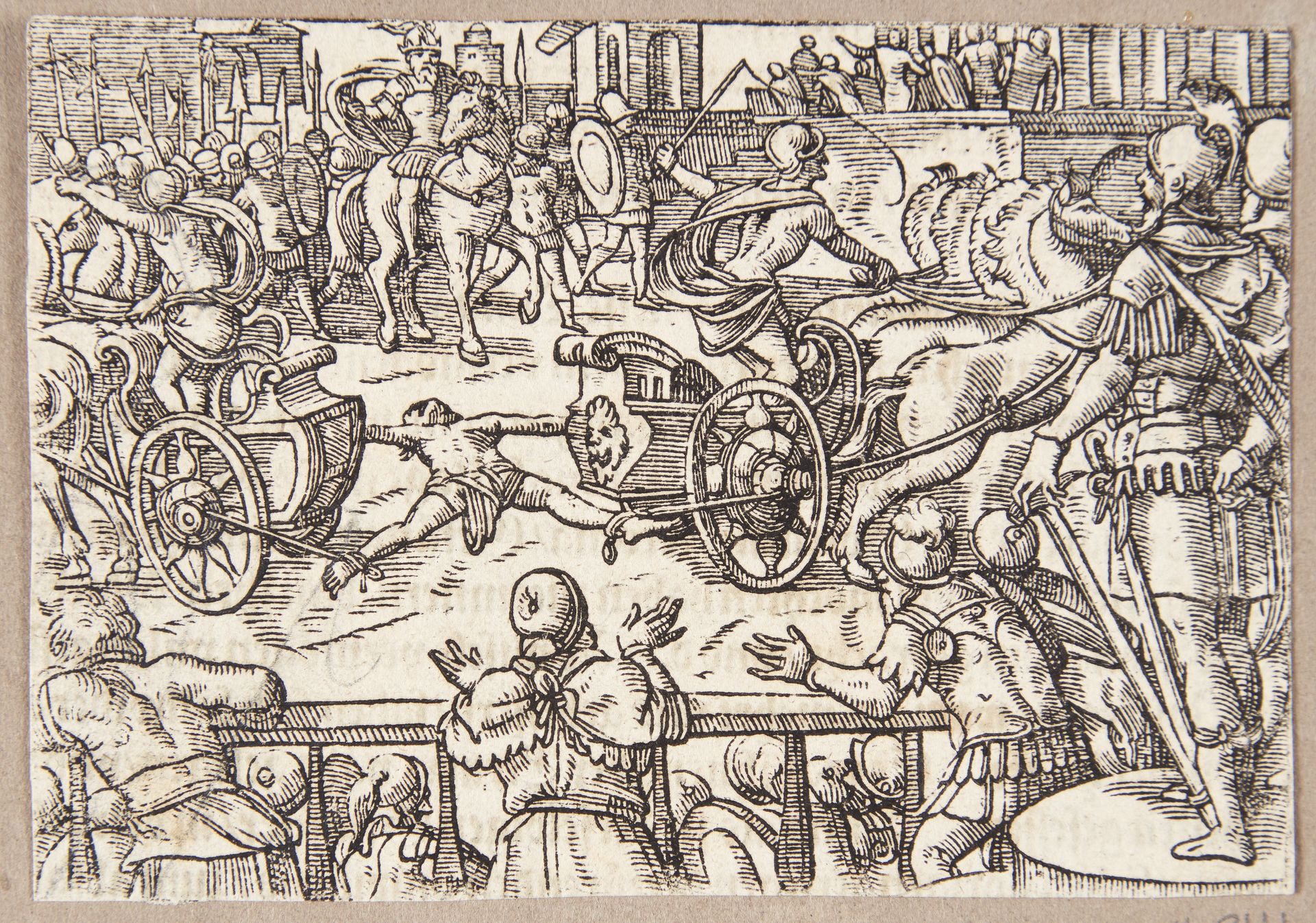 Firdelingen af Mettius Fufetius by Tobias Stimmer