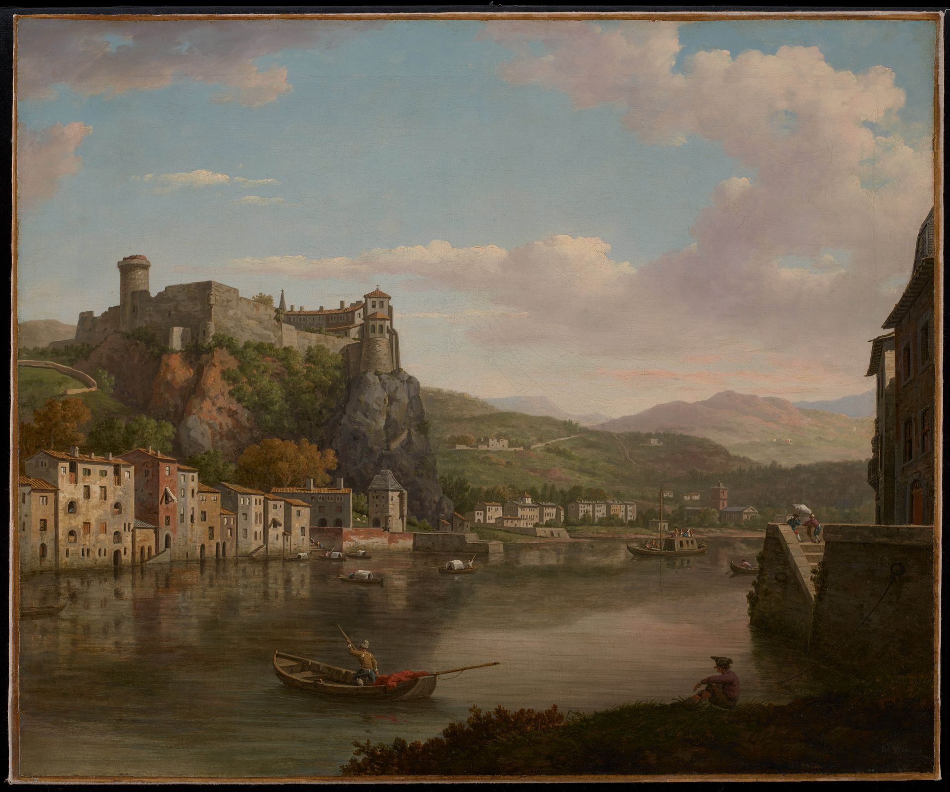 View of the Saône and the Château Pierre-Scize (Lyon by William Marlow