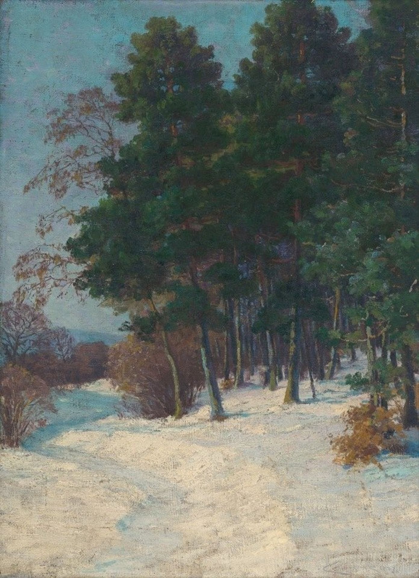 Forest in winter by Ľudovít Čordák
