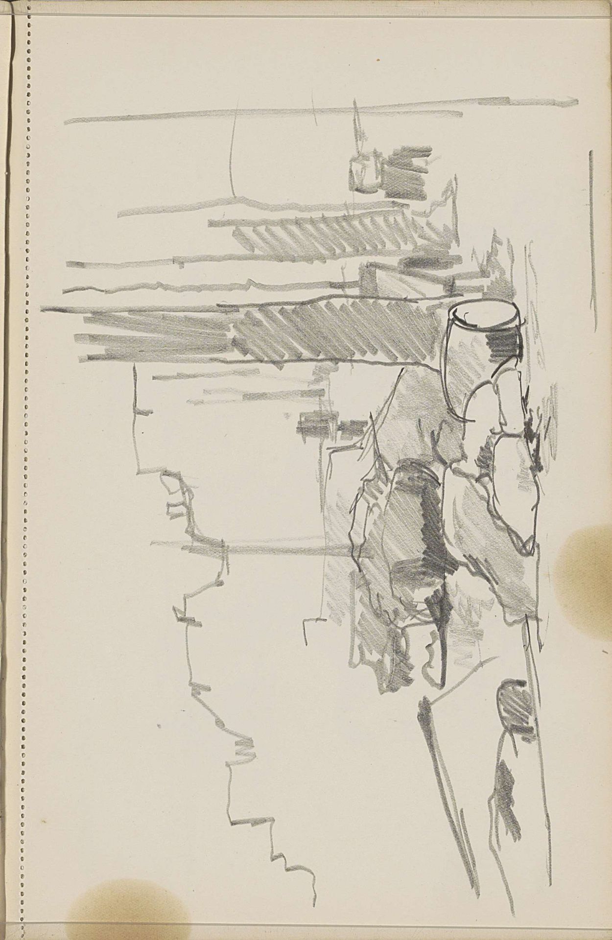 Kade van een gracht by Cornelis Vreedenburgh