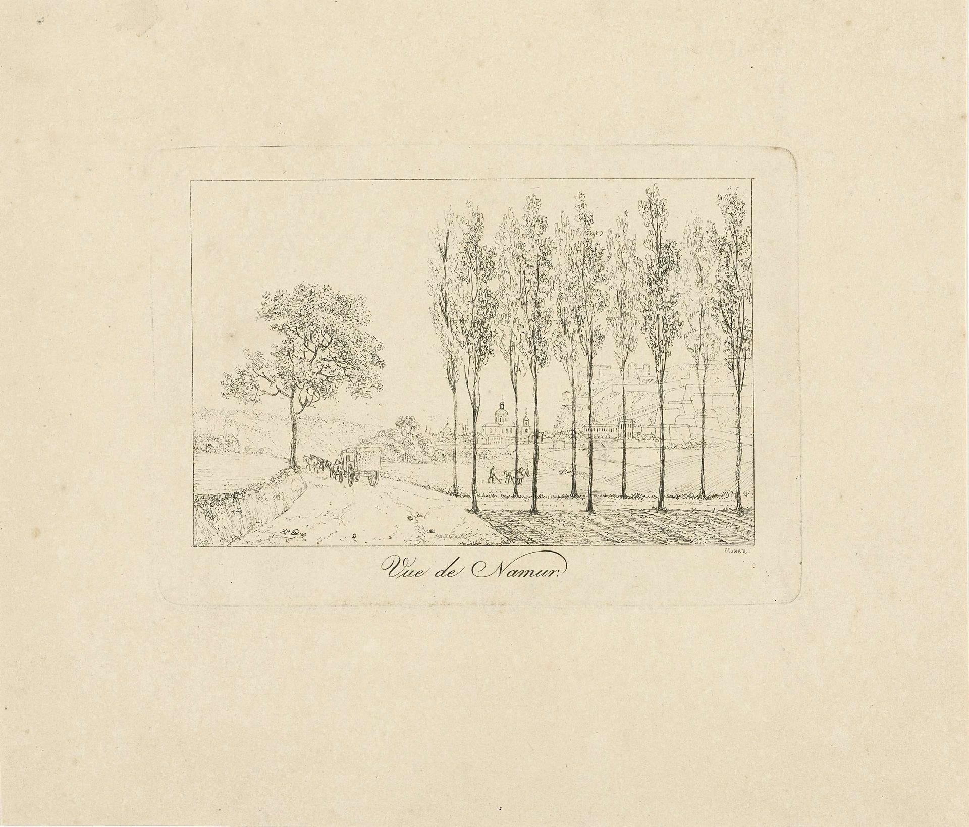Gezicht op Namen by Otto Baron Howen