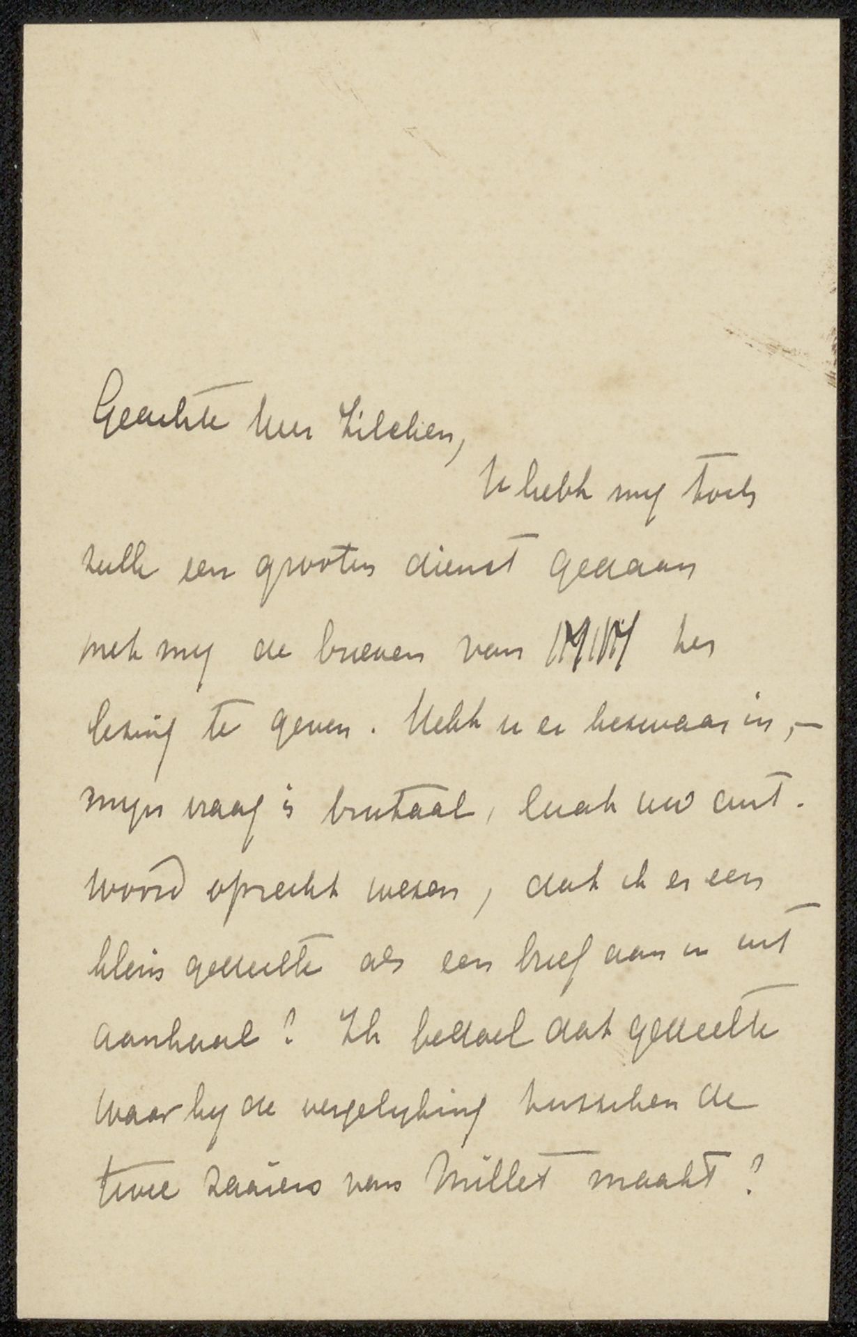 Brief aan Philip Zilcken by Grada Hermina Marius