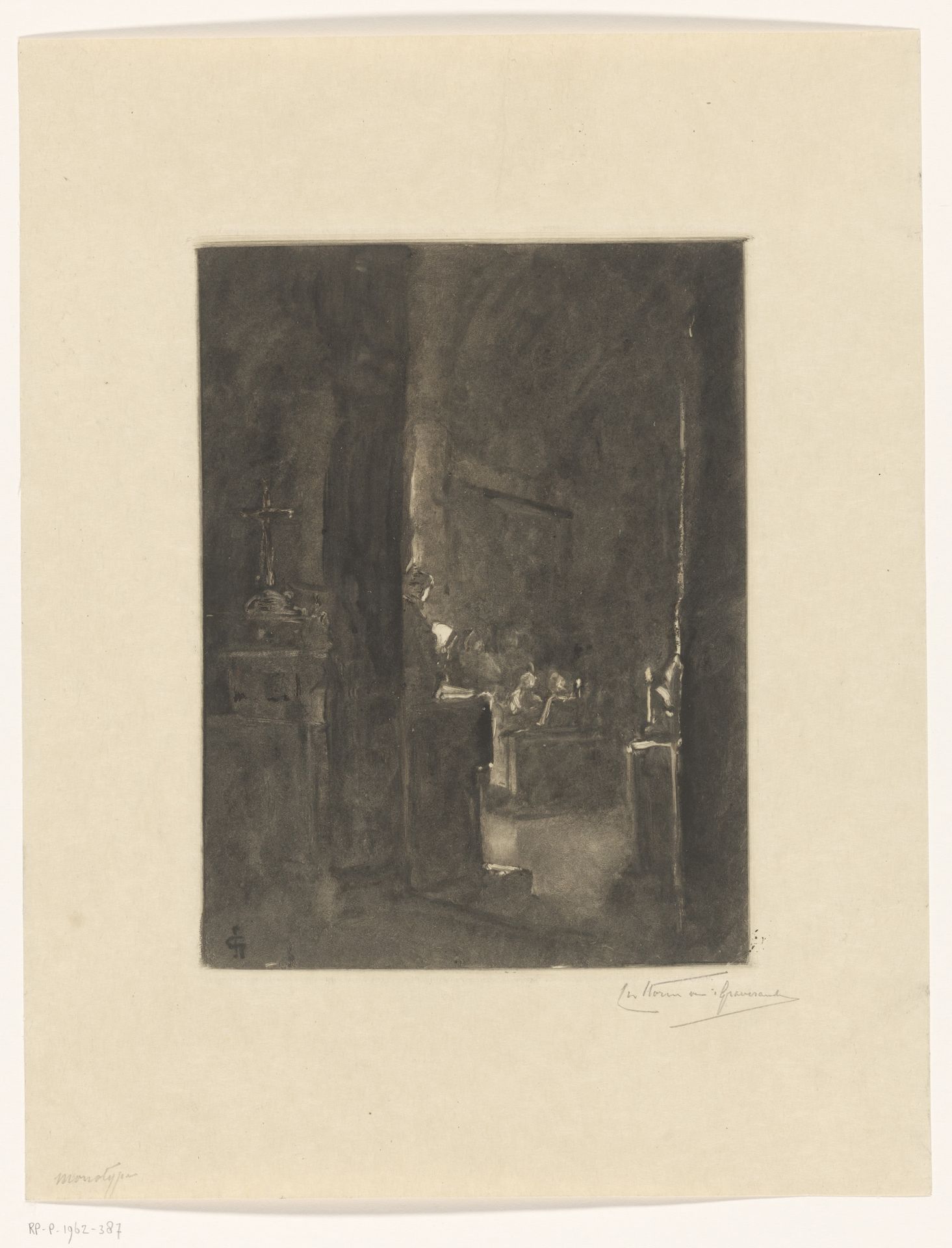 Interieur van een kerk in Kleef by Carel Nicolaas Storm van 's-Gravesande
