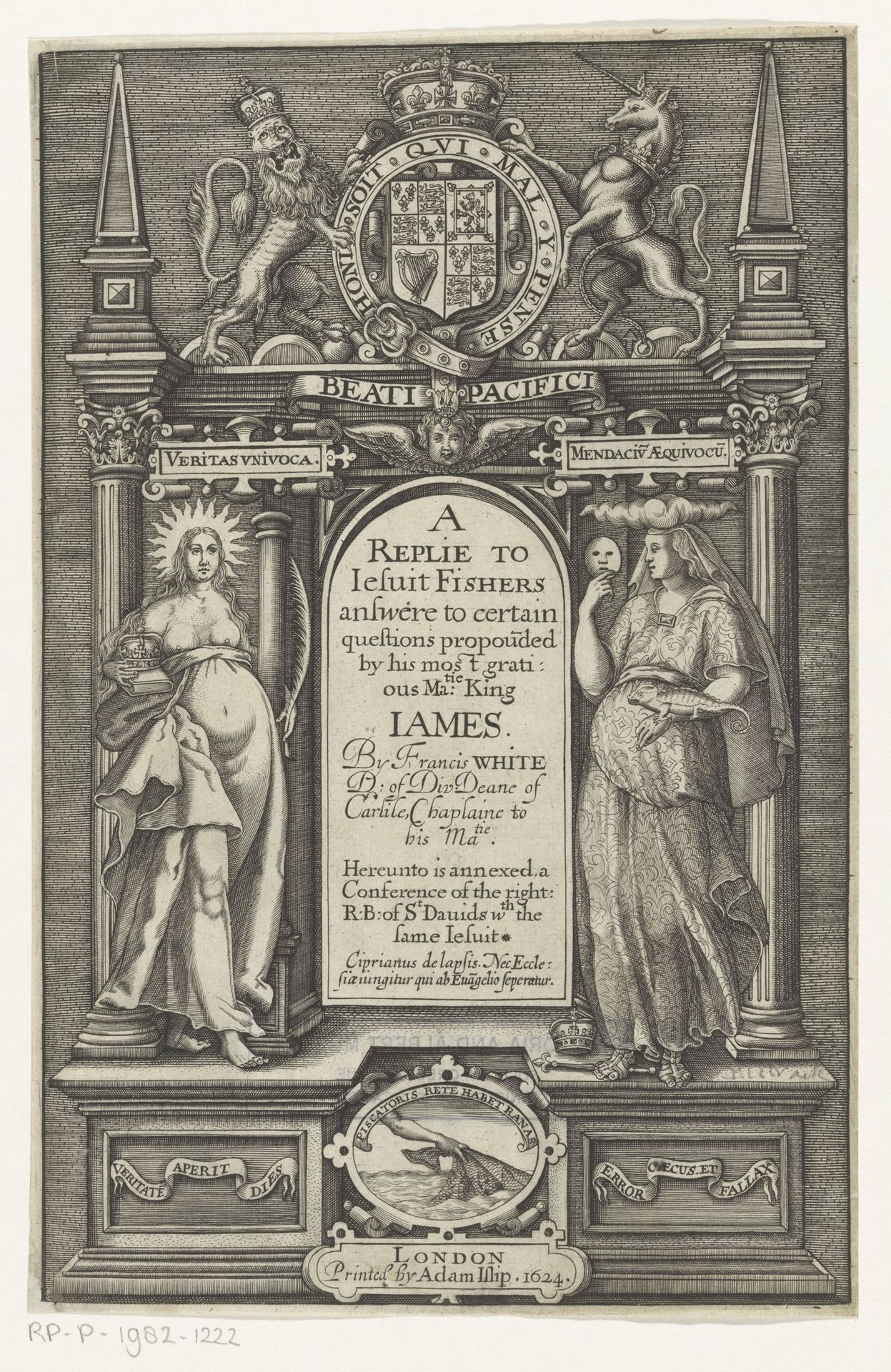Allegorische voorstelling met Waarheid en Leugen by Thomas Cockson