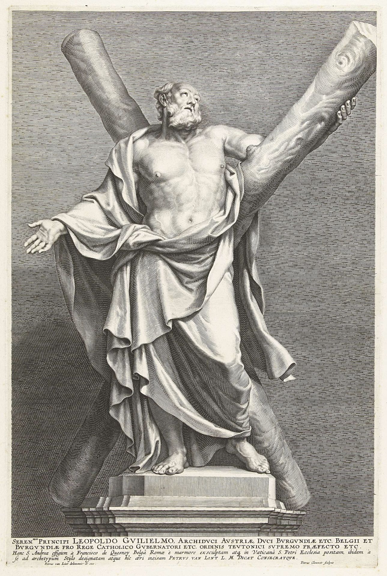 Standbeeld van de Heilige Andreas by Petrus Clouwet