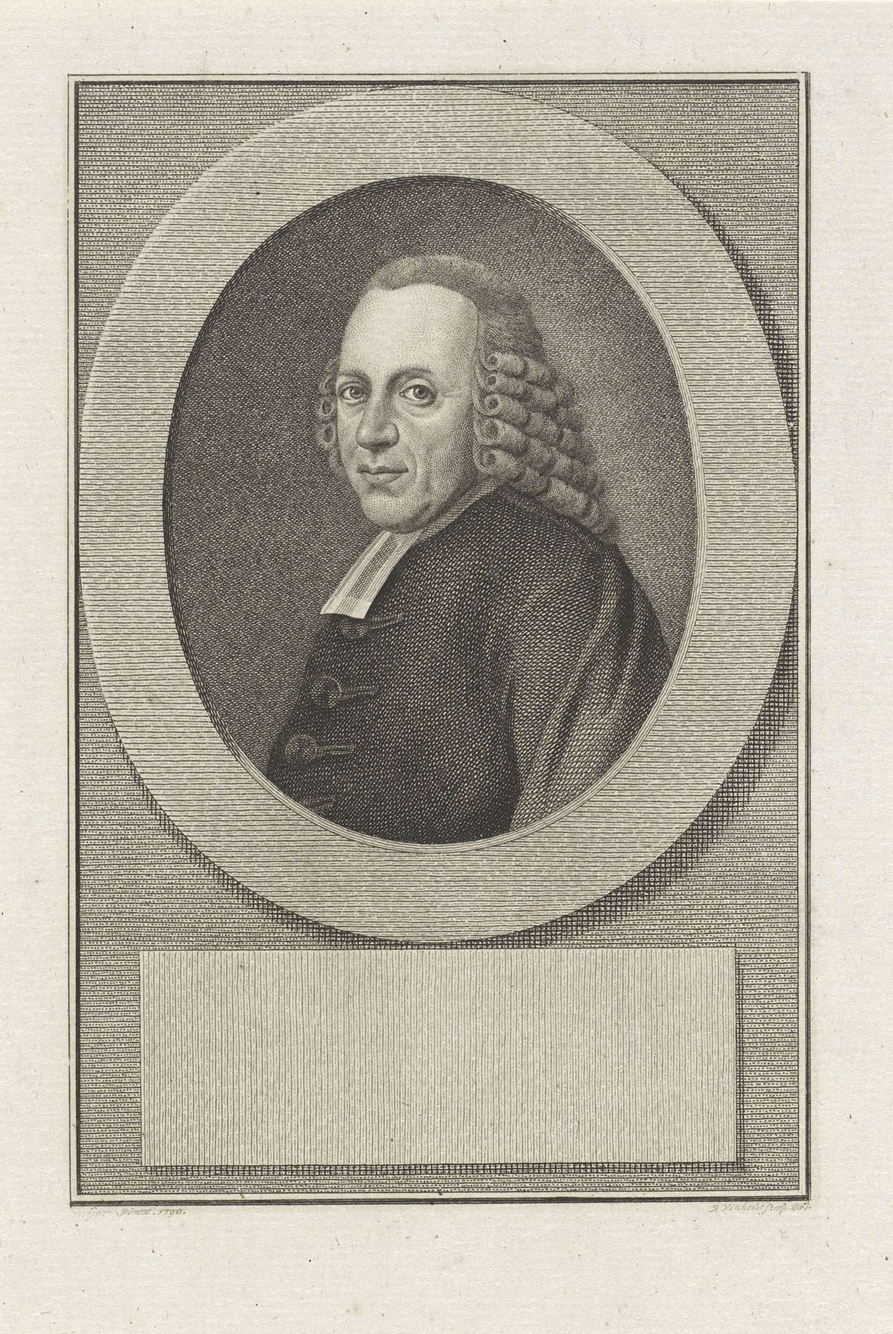 Portret van Henricus van Herwerden by Reinier Vinkeles
