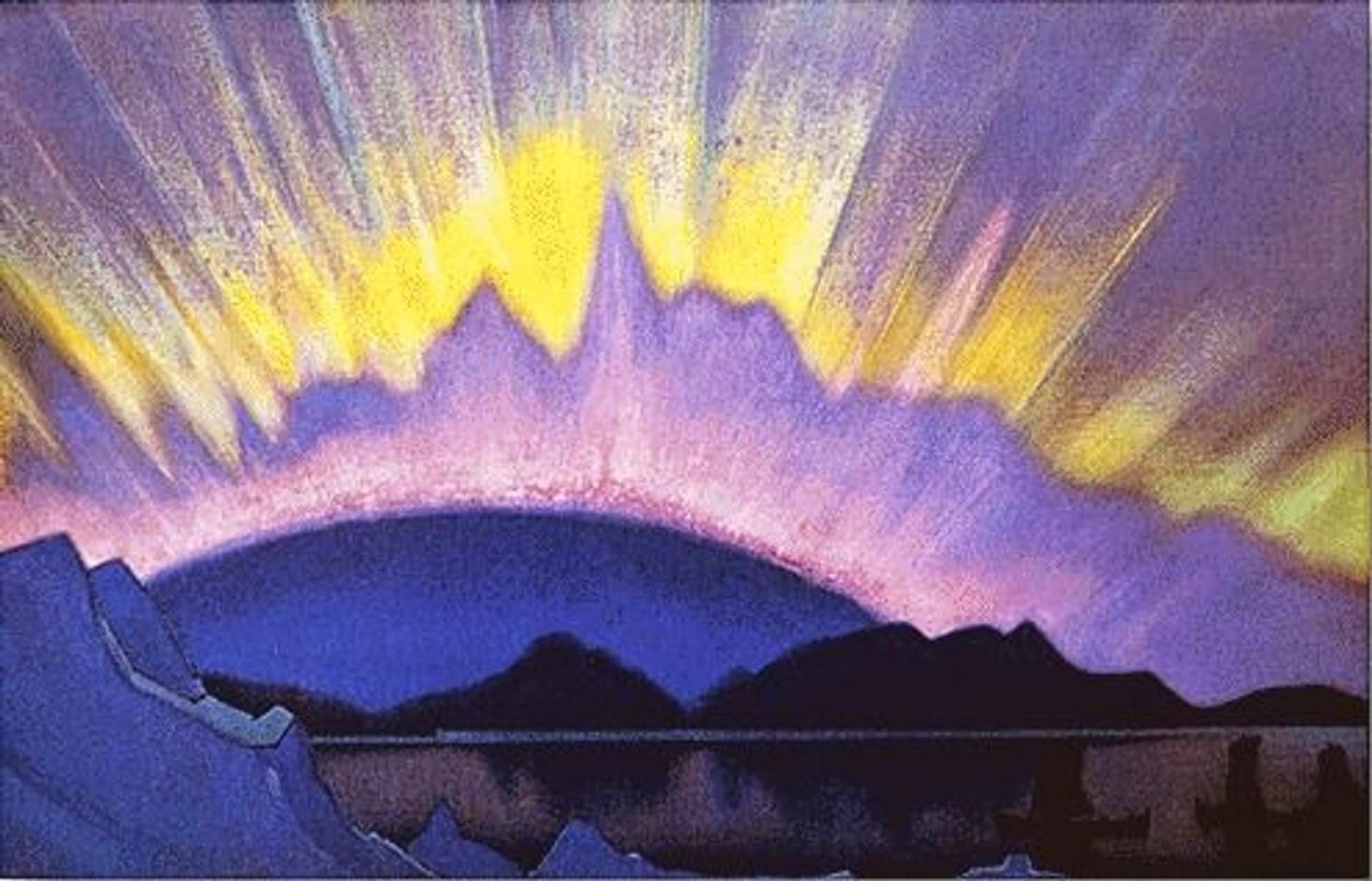 At midnight. Light of the Shambhala. by Nicholas Roerich