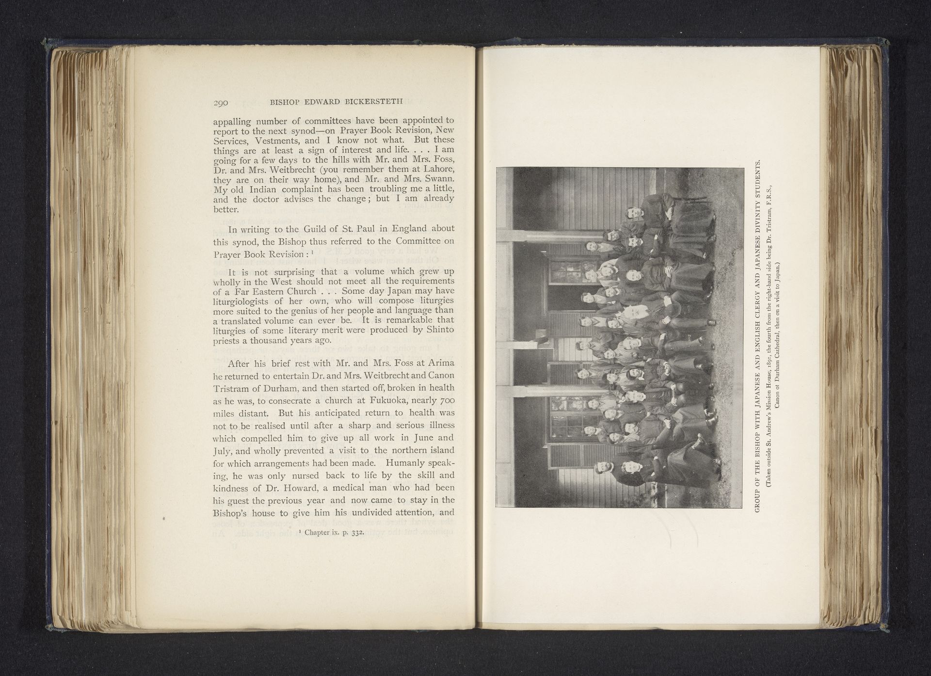 Group of the bishop with Japanese and English clergy and Japanese divinity students by Anonymous