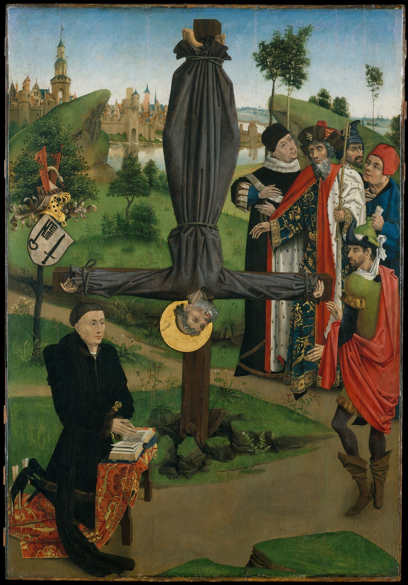 The Crucifixion of Saint Peter with a Donor; The Legend of Saint Anthony Abbot with a Donor;  The Annunciation by Anonymous