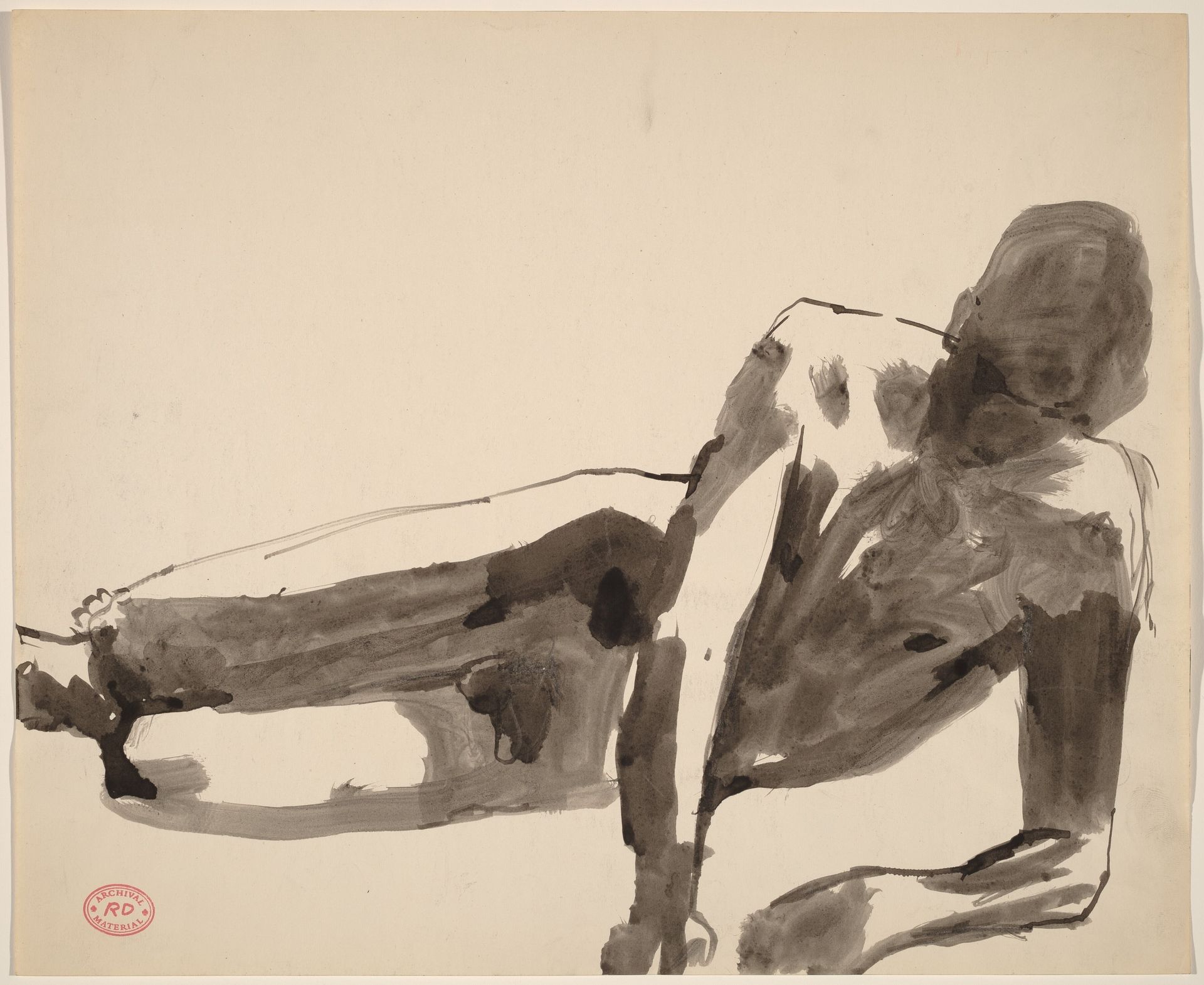 Untitled [reclining male nude] by Richard Diebenkorn