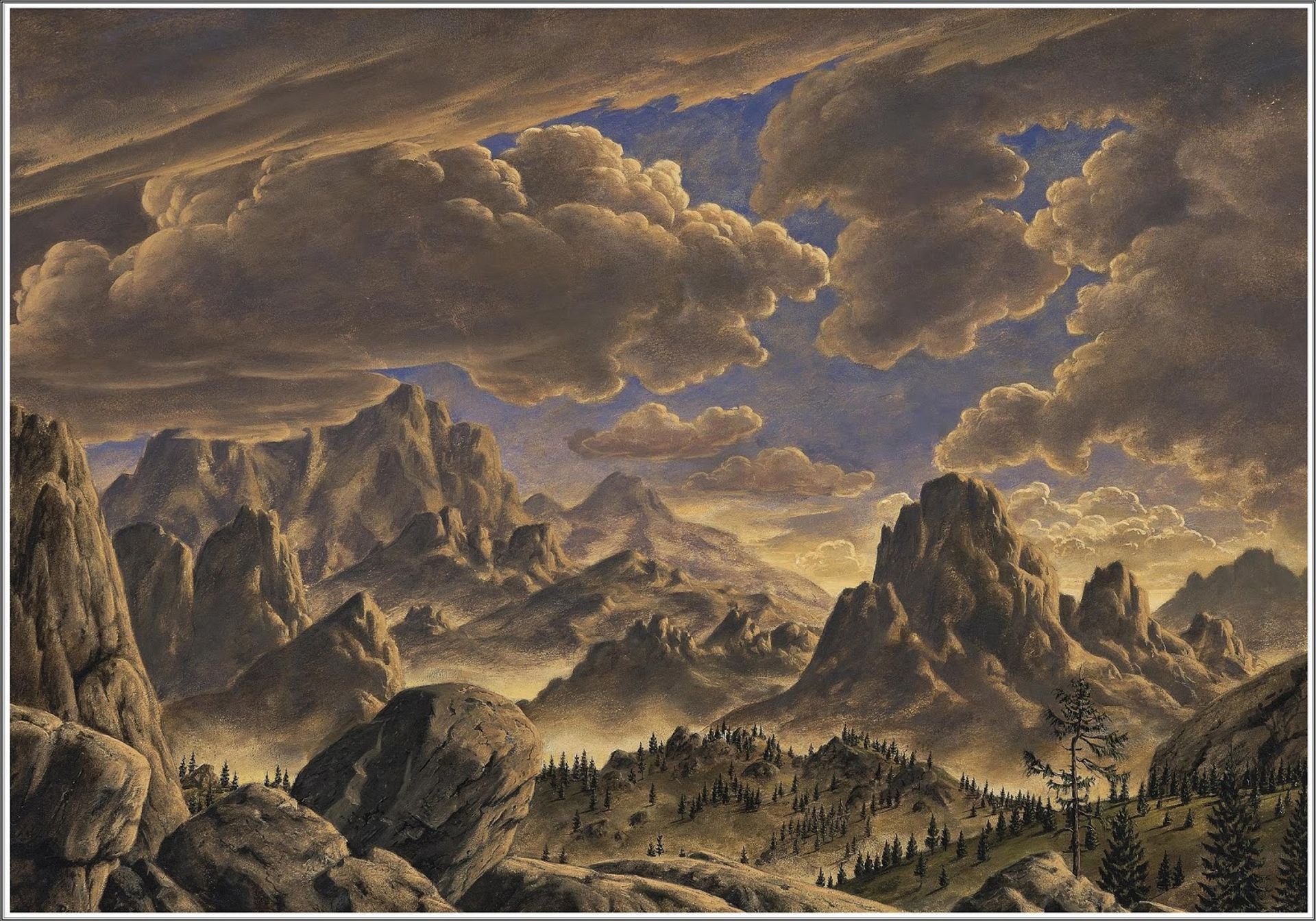 Mountain Landscape by Werner Peiner