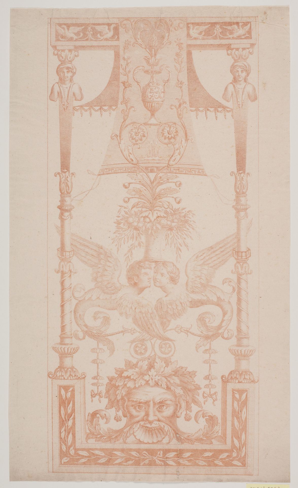 En montant med figurlig og ornamental dekoration by Jacques François Joseph Saly