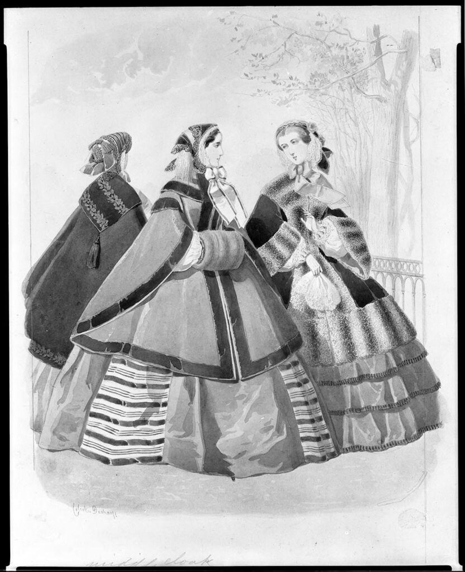 Fashion Plate: Three Ladies by CÃ©lestin Deshays