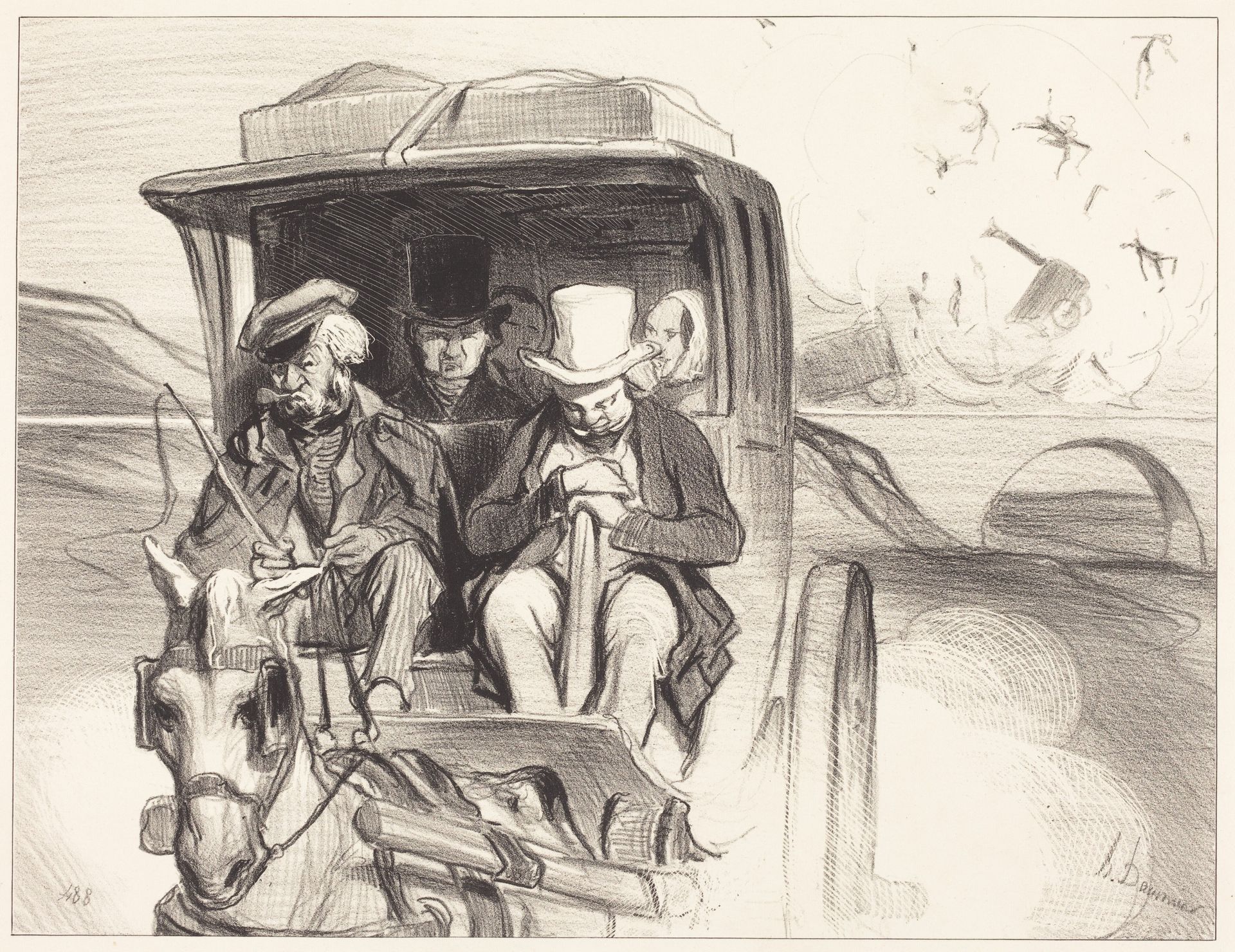 Allons donc... que diable cocher... by Honoré Daumier