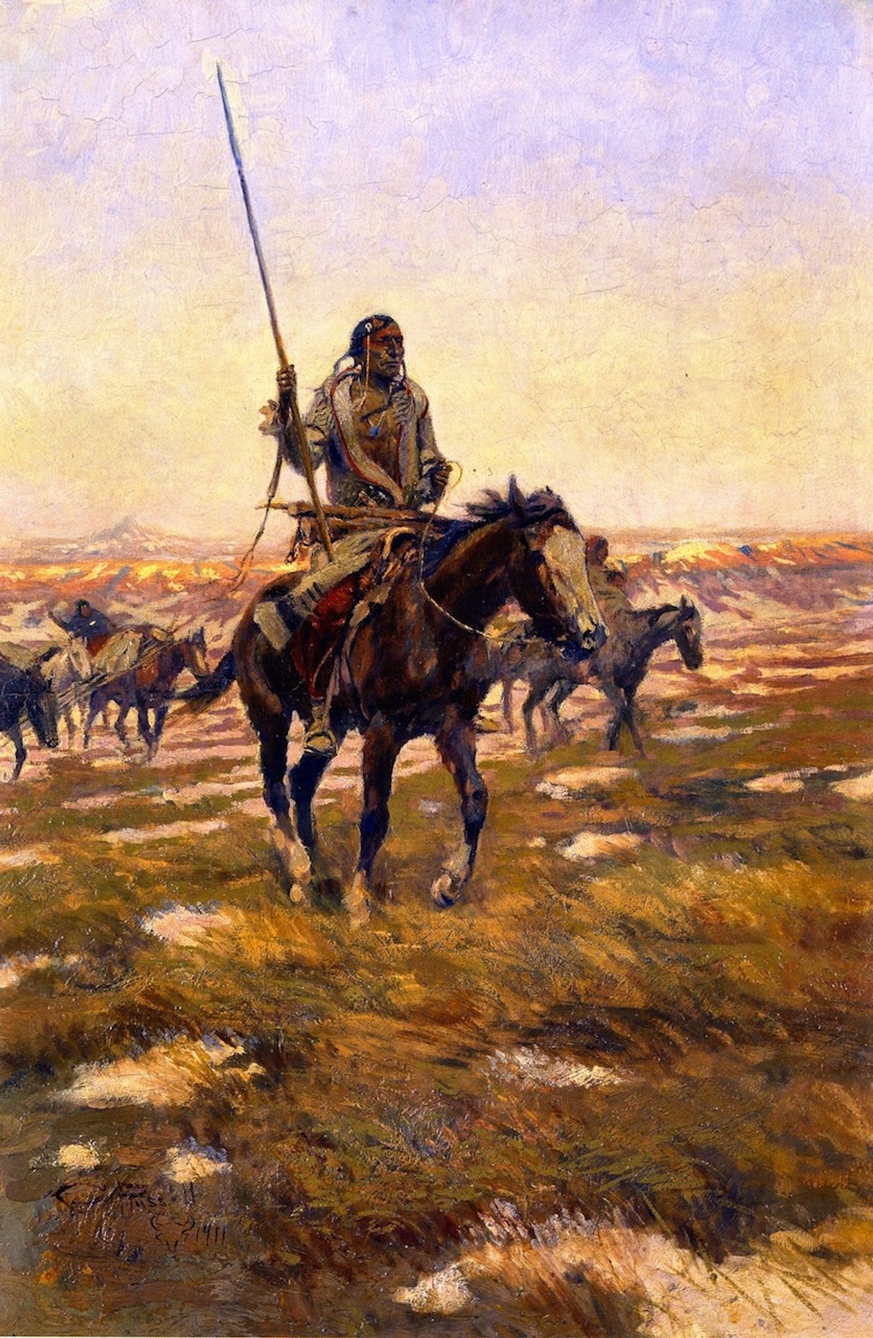 The Hunting Party [No. 3] by Charles M. Russell