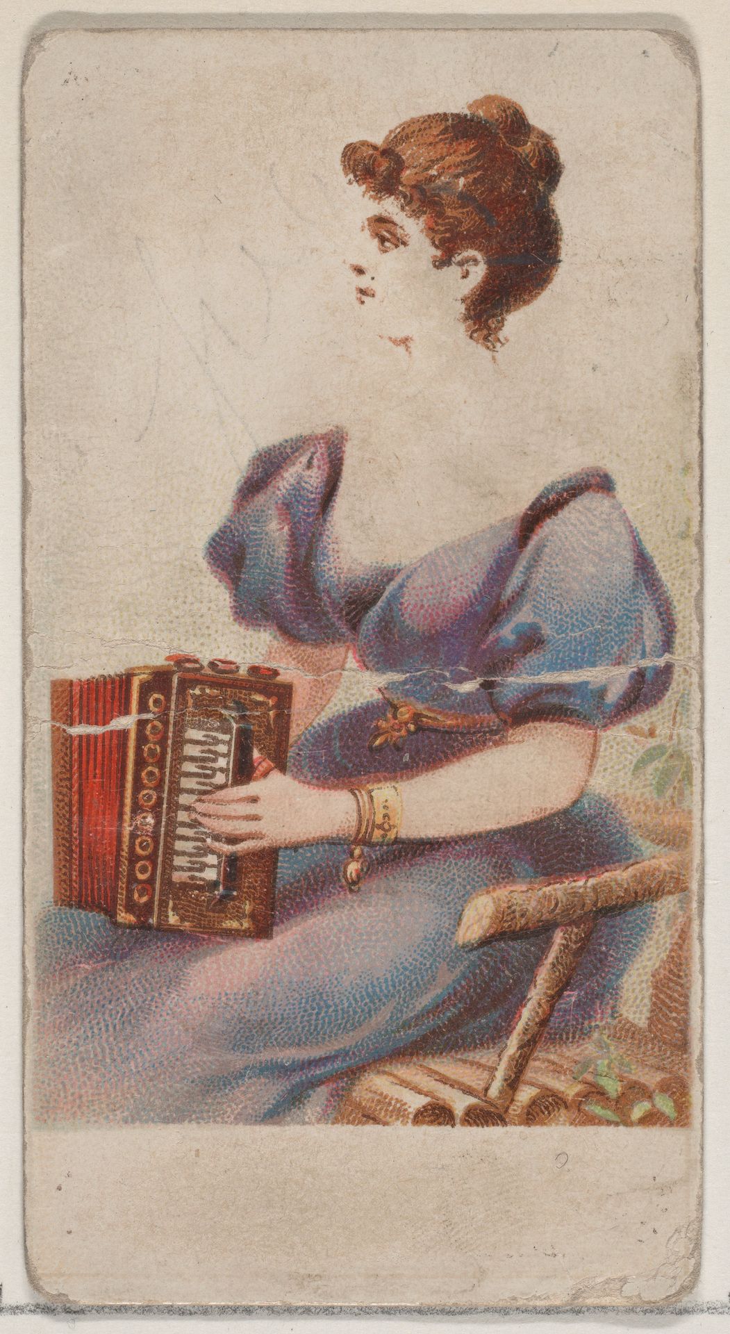 Accordion, from the Musical Instruments series (N82) for Duke brand cigarettes by W. Duke, Sons & Co.