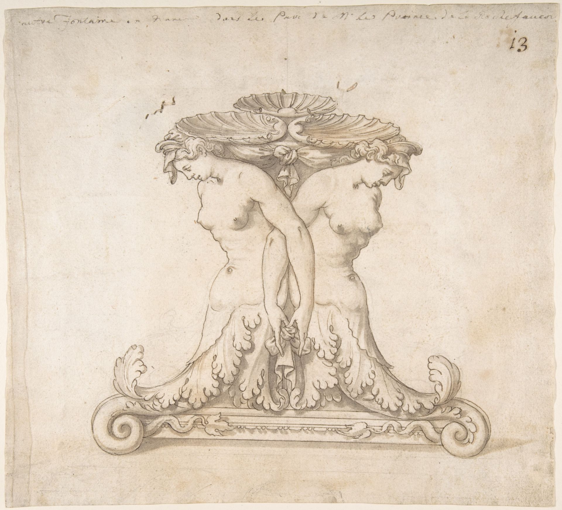 Drawing of a Fountain by Anonymous