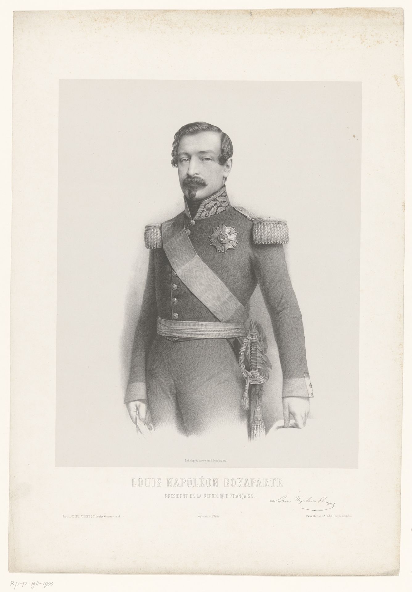 Portret van Napoleon Eugène Lodewijk Bonaparte by Émilien Desmaisons