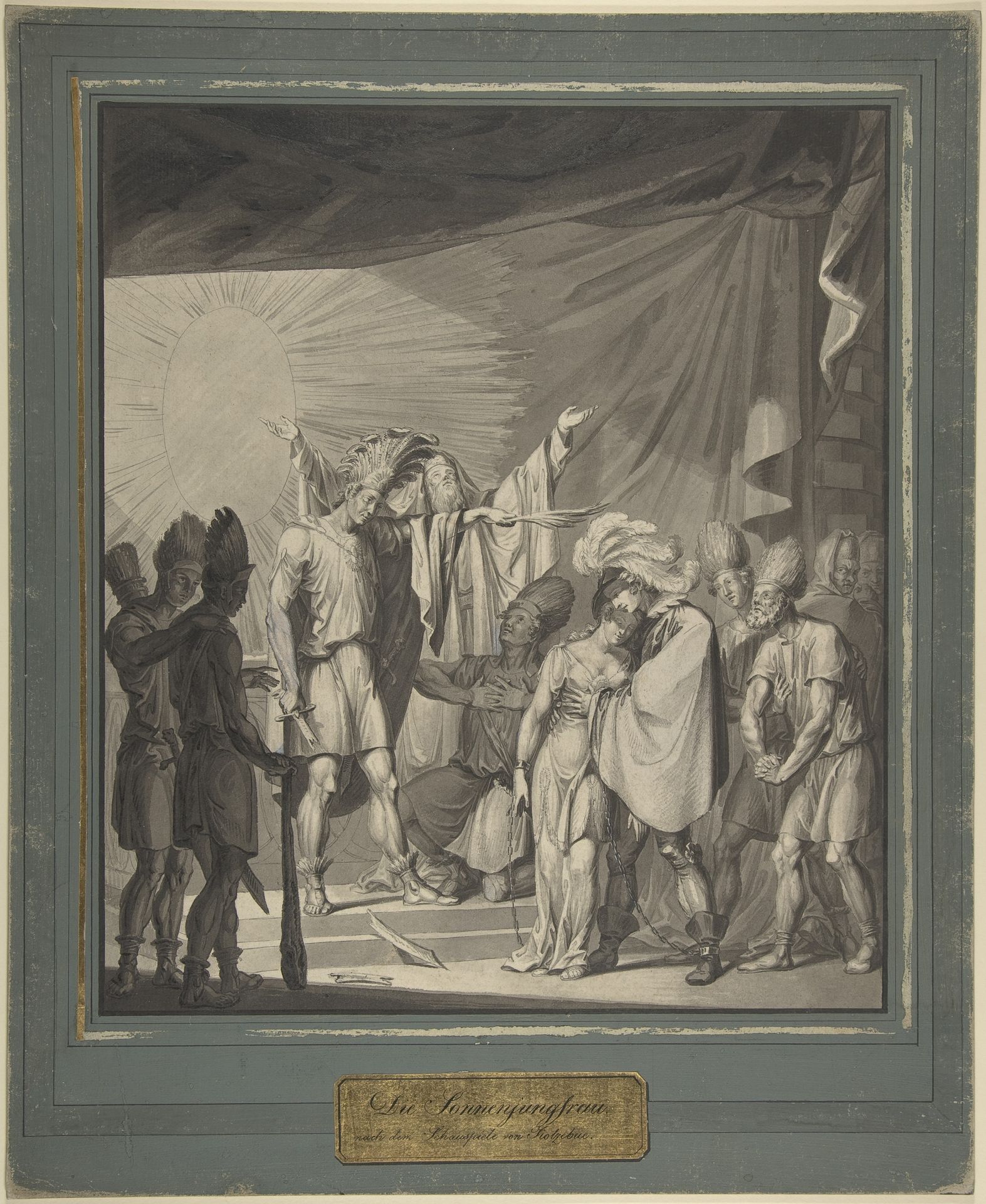 Sun King Anointing a Bound Couple, from August von Kotzebue's Die Sonnenjungfrau by Franz von Hauslab the Younger