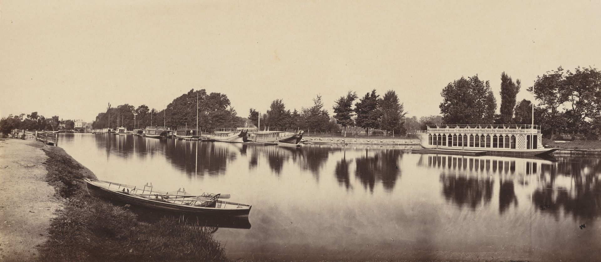 Barges at Oxford by Victor Albert Prout