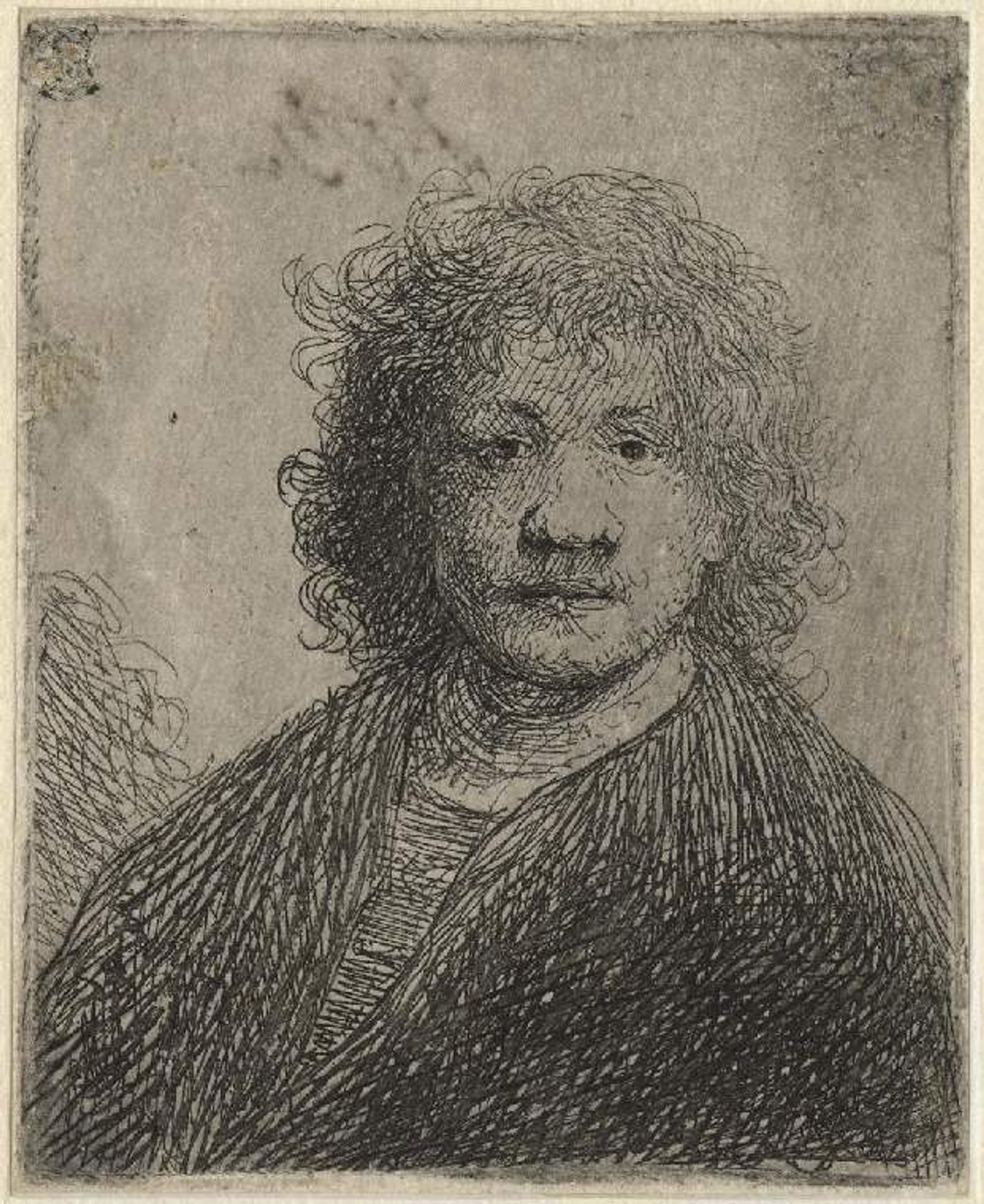 Self-portrait with a broad nose by Rembrandt van Rijn