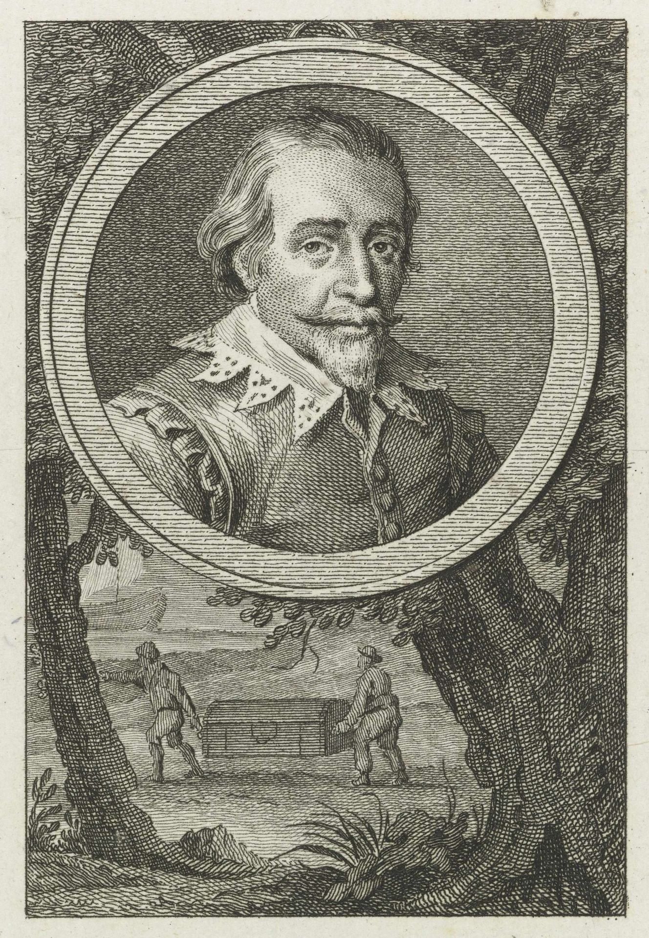 Portret van Willem van Oldenbarnevelt by Reinier Vinkeles