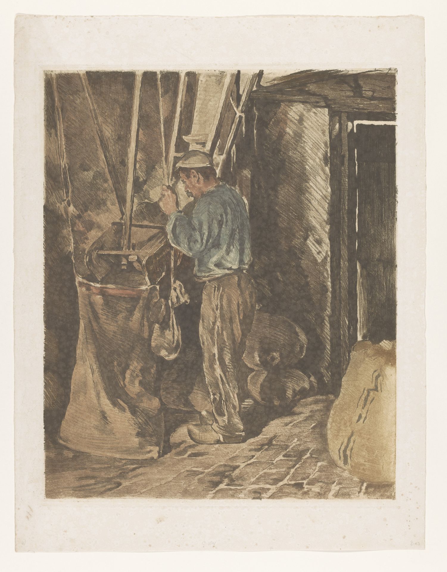 Molenaar bij een zak meel by Willem Witsen