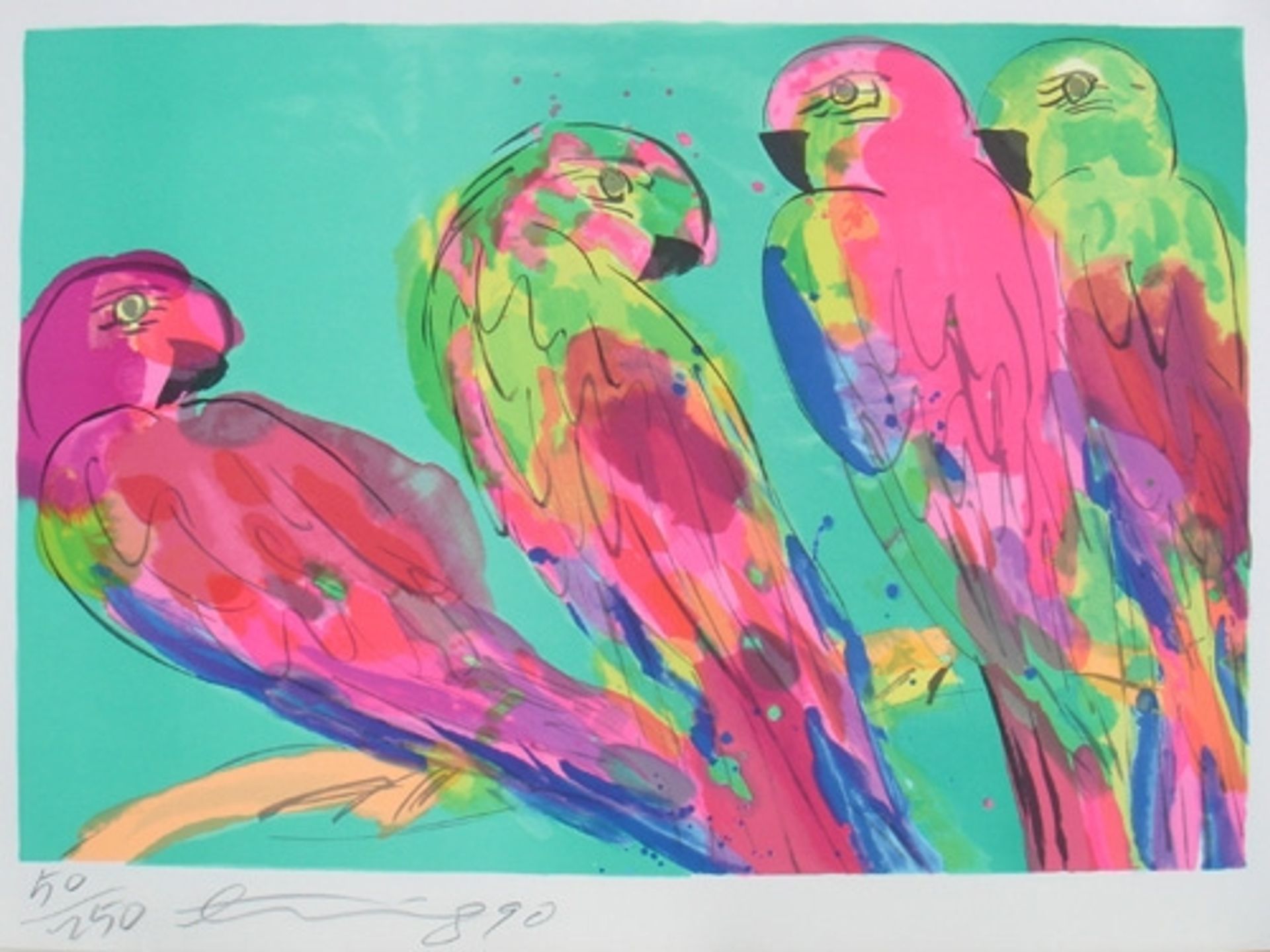 Parrots by Walasse Ting