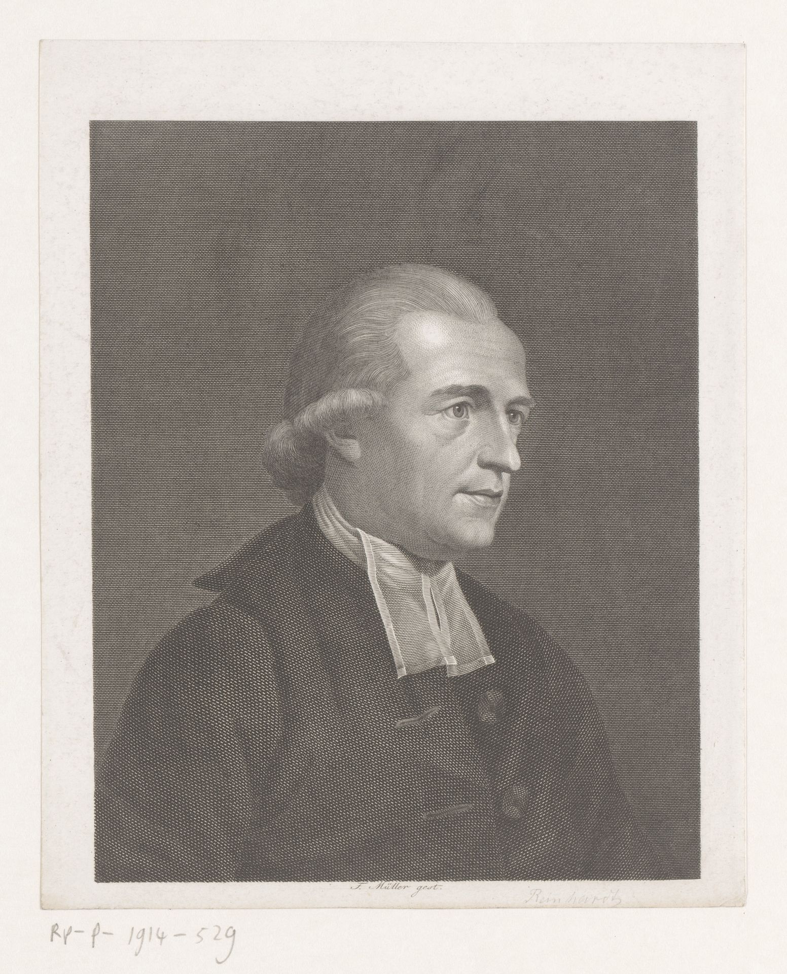Portret van Franz Volkmar Reinhardt by Johann Friedrich Wilhelm Müller