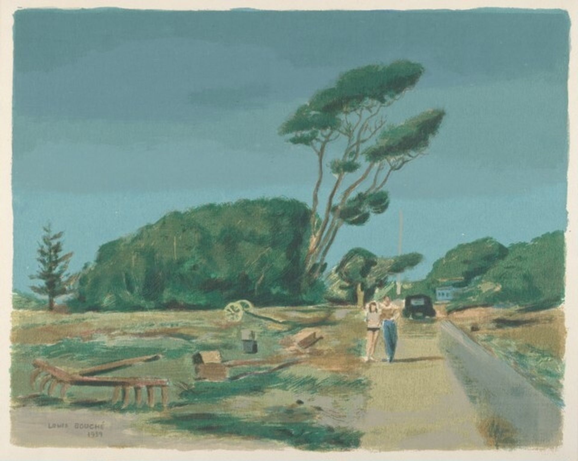 Untitled (Two People Walking) by Louis George Bouche