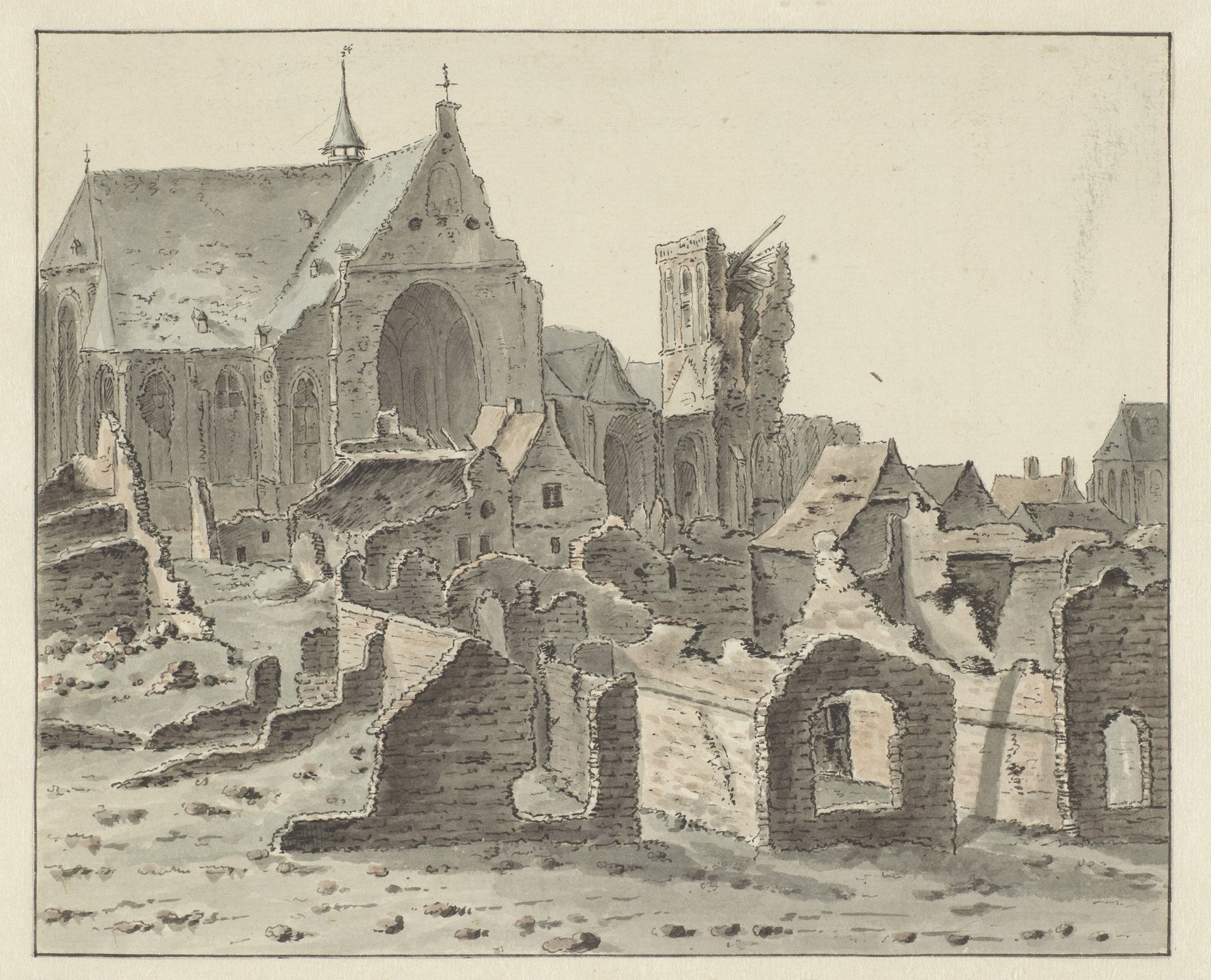 The Ruin of the Grote Kerk at Grave by Valentijn Klotz