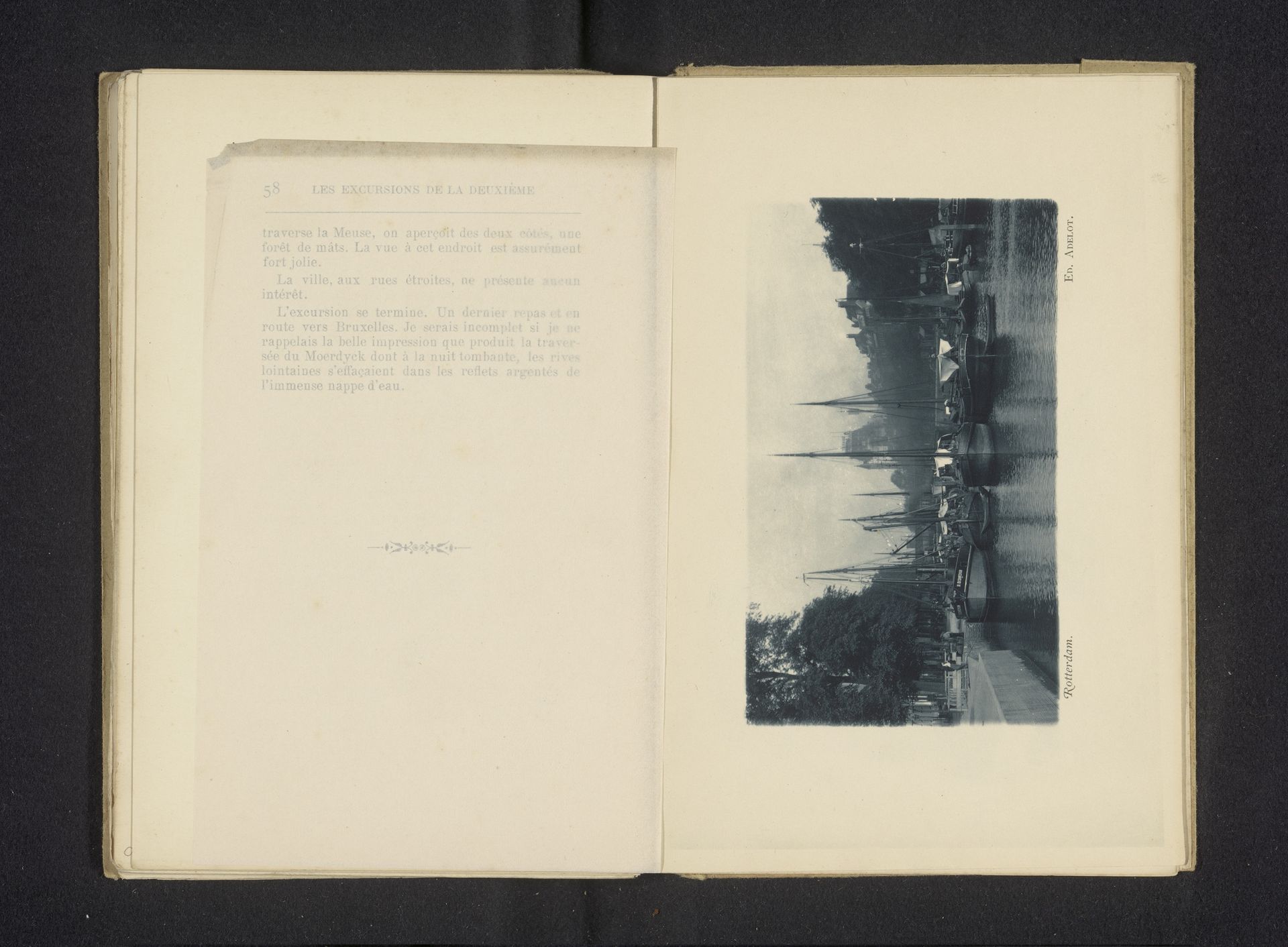 Gezicht op de Haringvliet en het Witte Huis te Rotterdam by Edouard Adelot