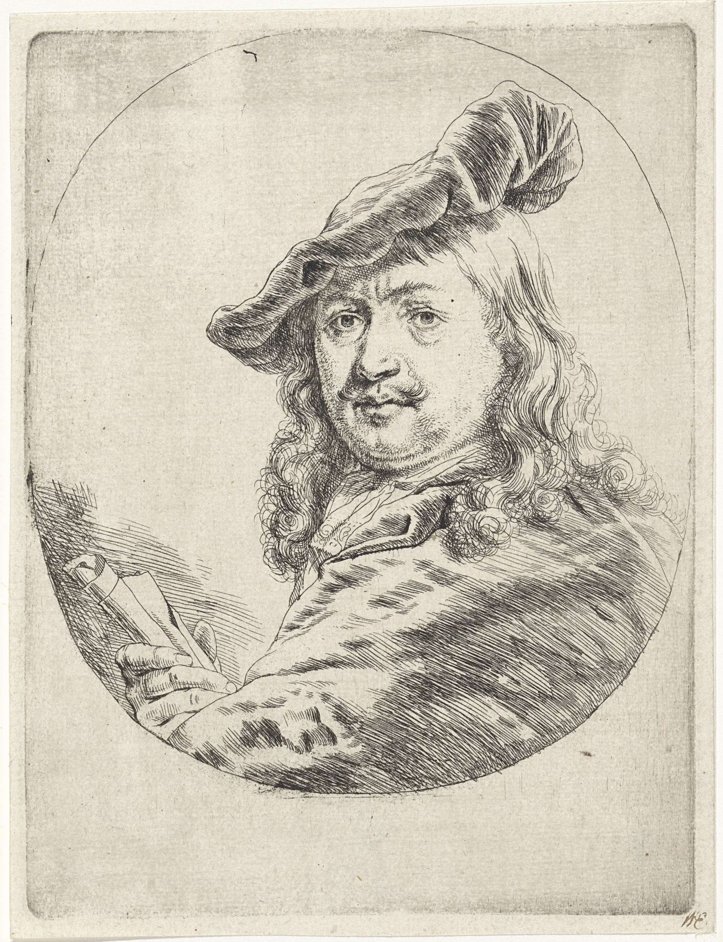 Portret van Gerard Dou by Godfried Schalcken