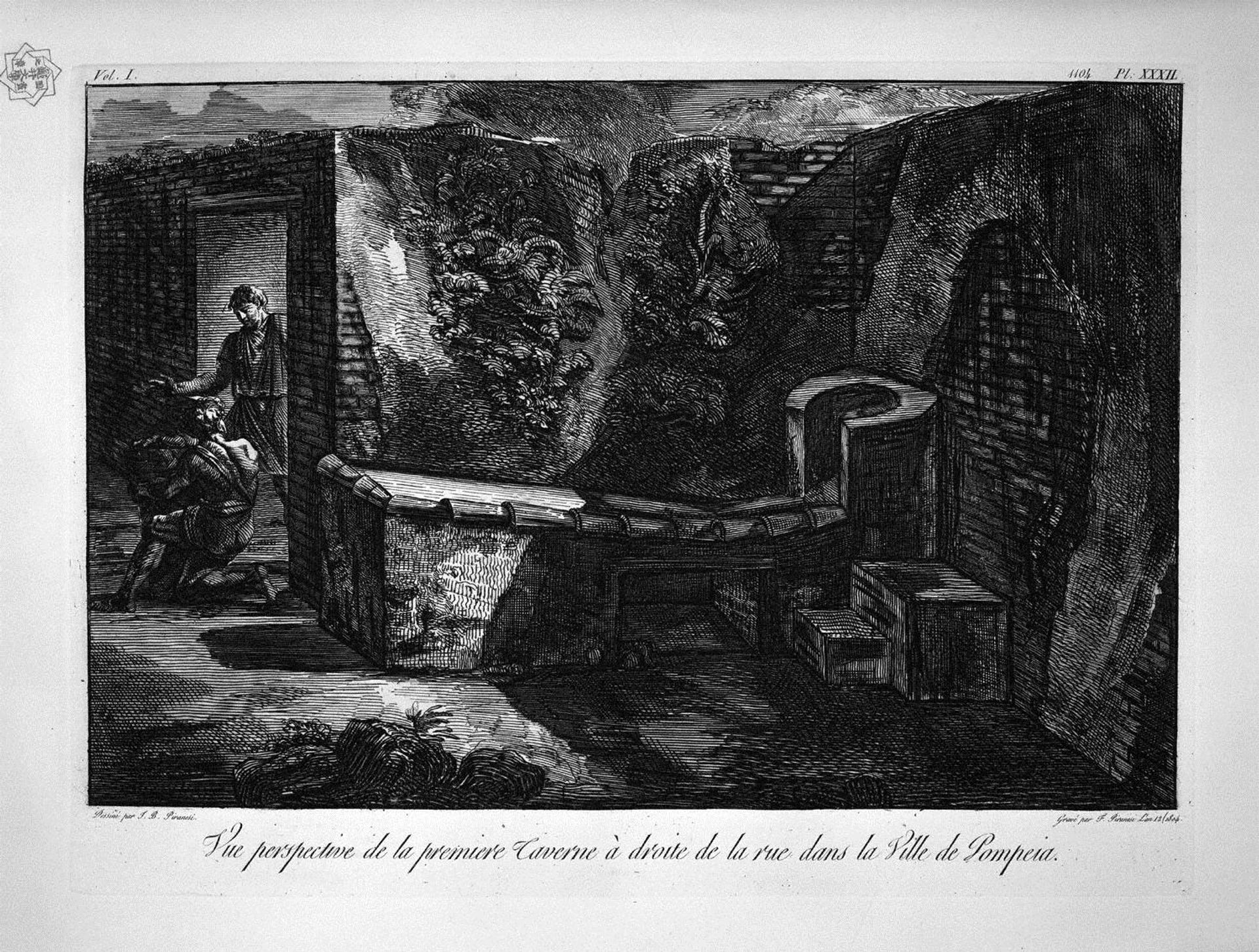 Inside the tavern by Giovanni Battista Piranesi