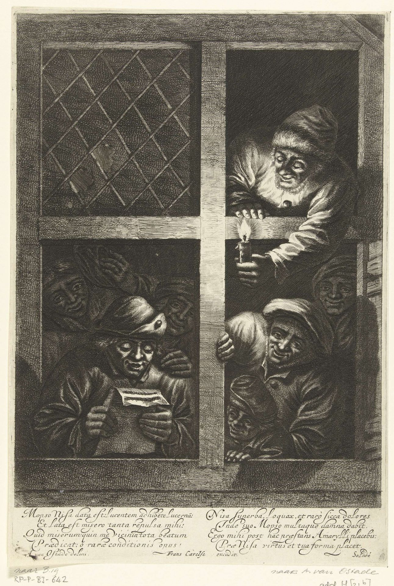 Jonge zanger in een open raam by Jonas Suyderhoef