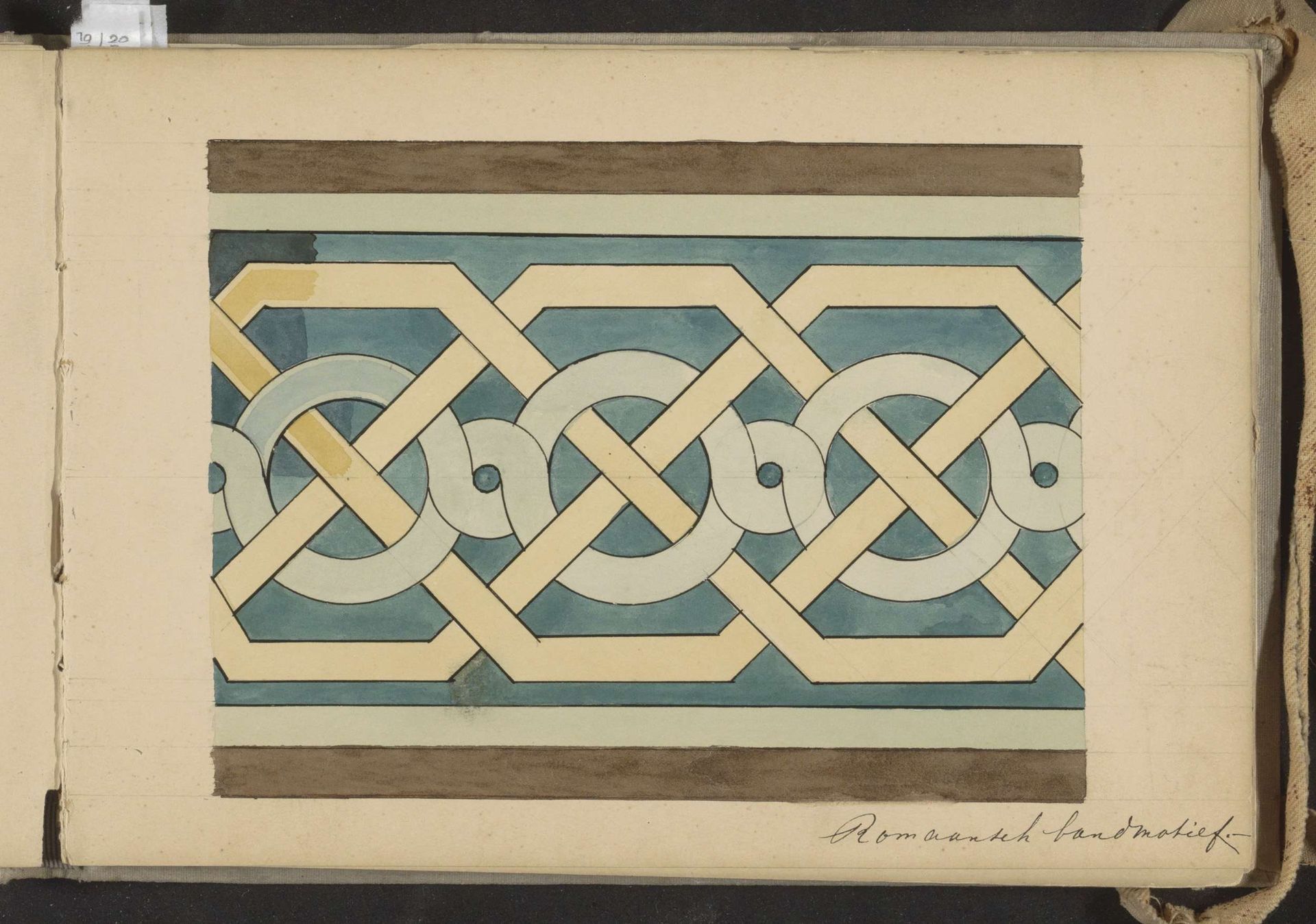 Romaans bandmotief met vlechtwerk by Johanna van de Kamer