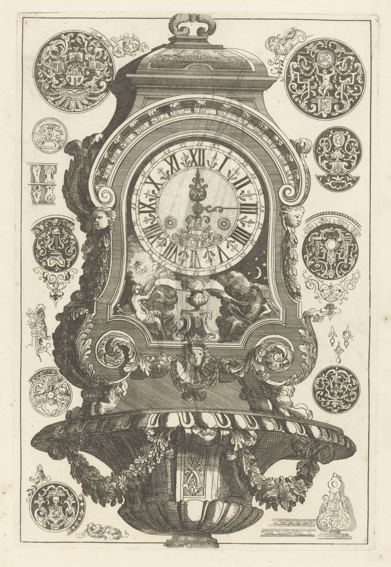 Pendule met Dag en Nacht by Anonymous