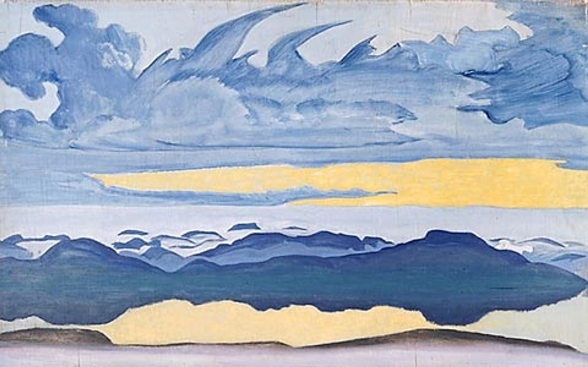 Sunset rider by Nicholas Roerich