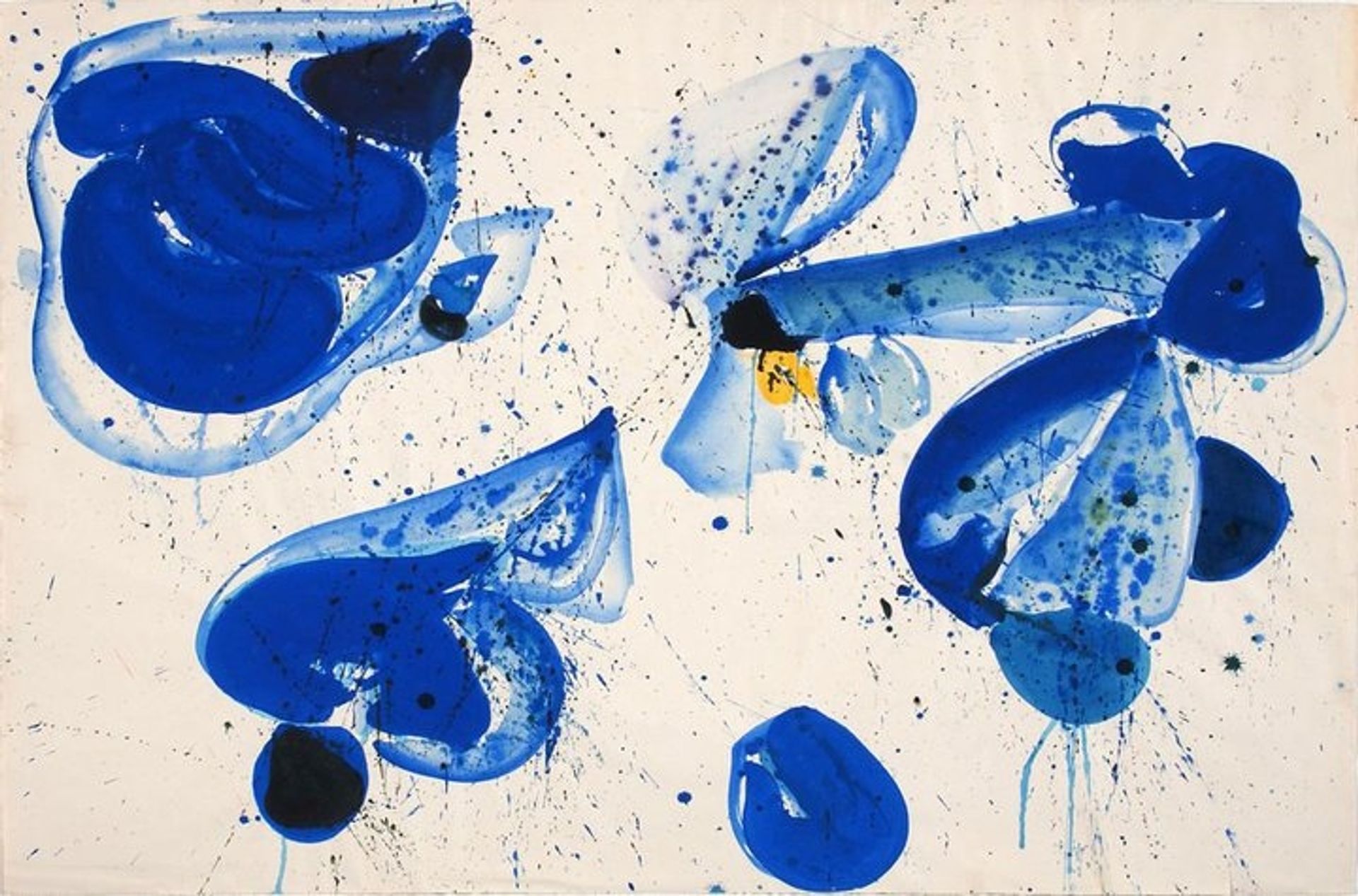 Untitled (Blue Balls from Cross #9) by Sam Francis
