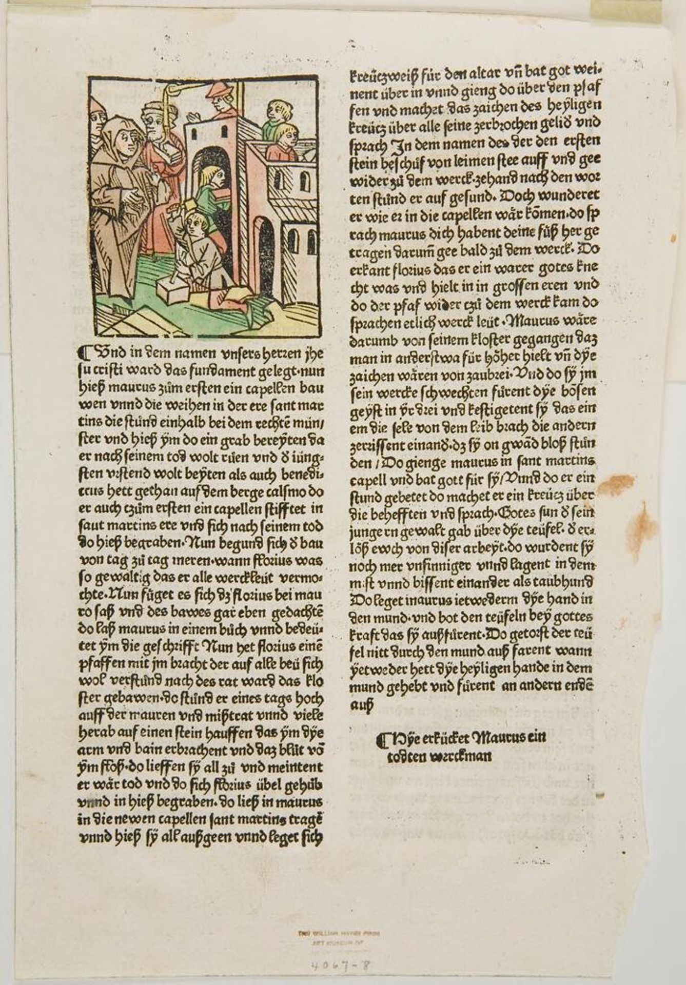 Florius having a Benedictine Monastery built by Anonymous