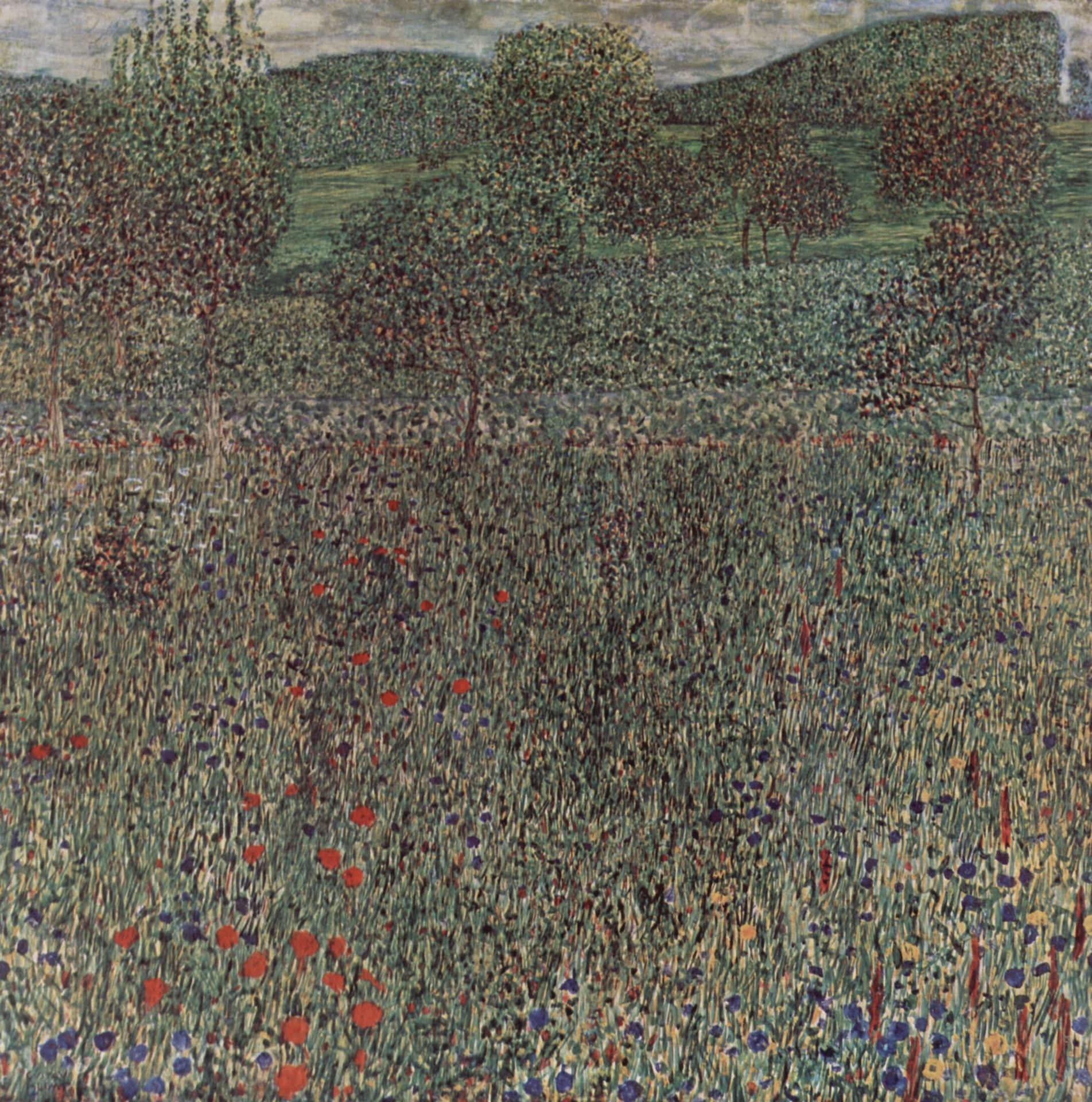 Blooming field by Gustav Klimt
