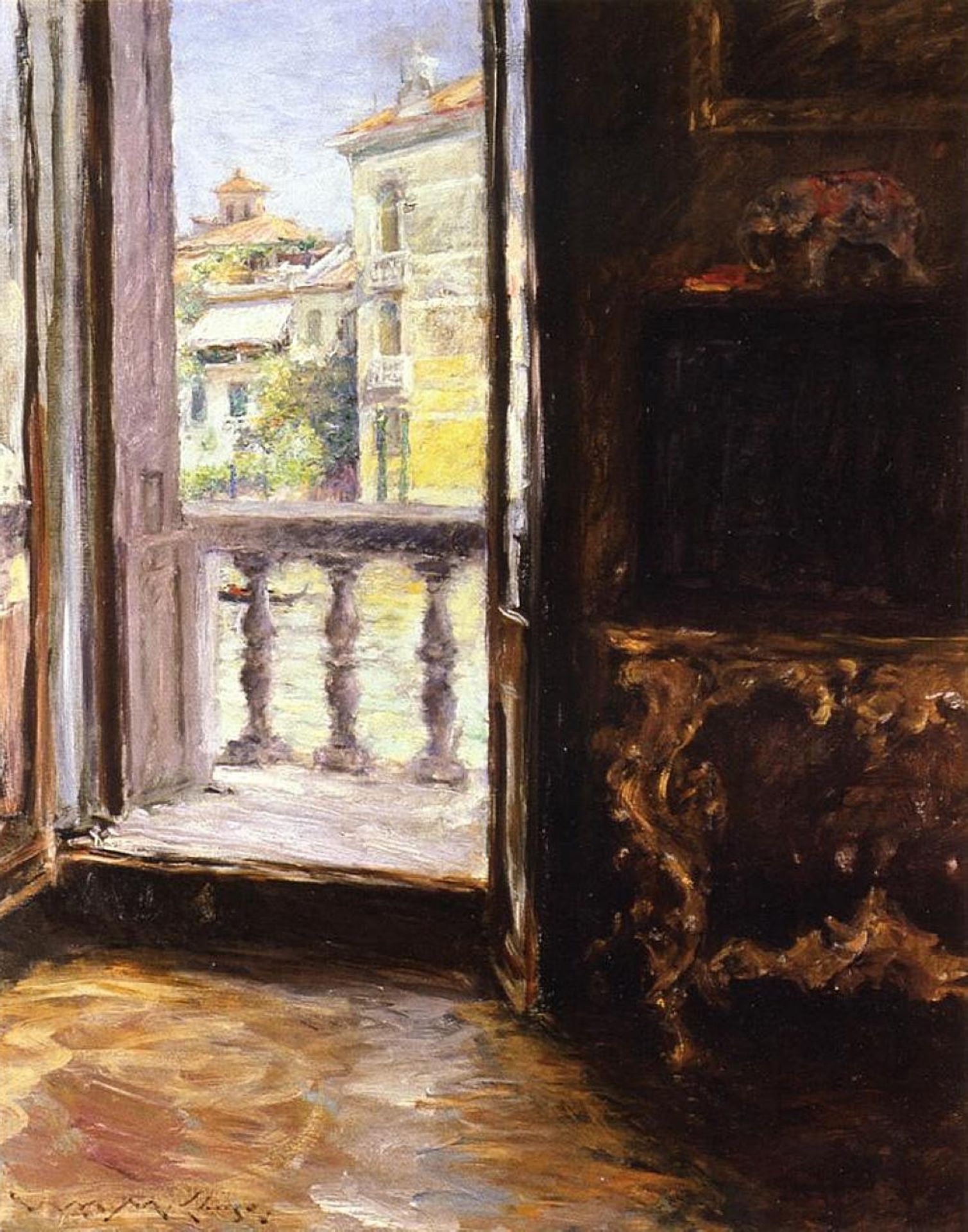 A Venetian Balcony by William Merritt Chase