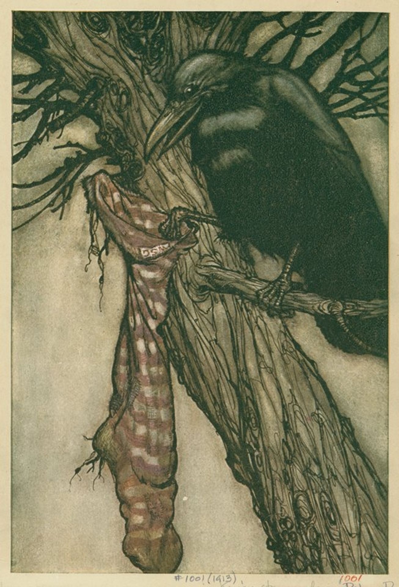 For years he had been quietly filling his stocking by Arthur Rackham
