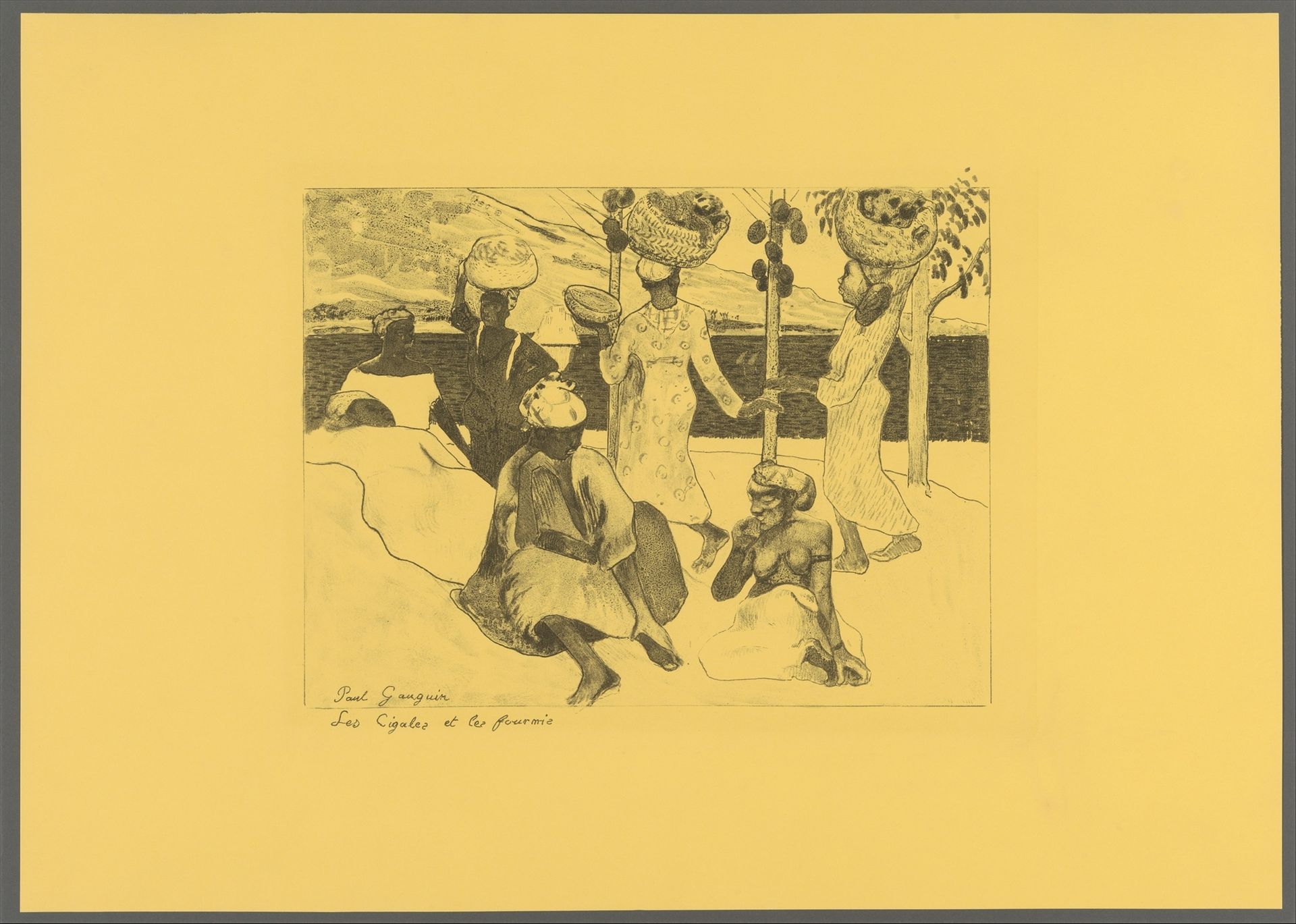 The Grasshoppers and the Ants: A Souvenir of Martinique, from the Volpini Suite:  Dessins lithographiques by Paul Gauguin