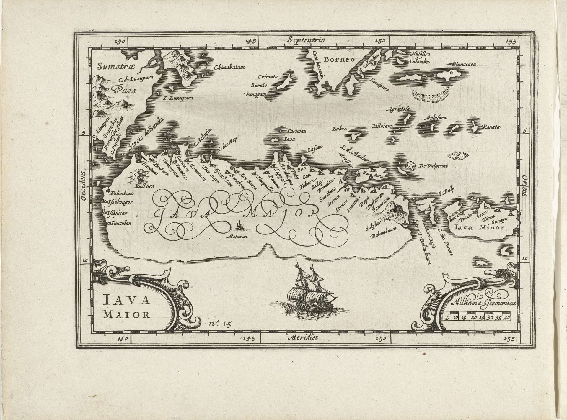 Kaart van het eiland Java, 1596 by Anonymous